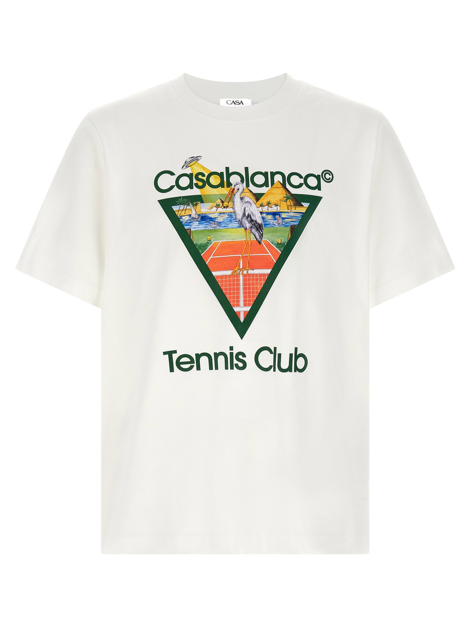 Casablanca Tennis Club Front Print T-shirt – 100% organic cotton