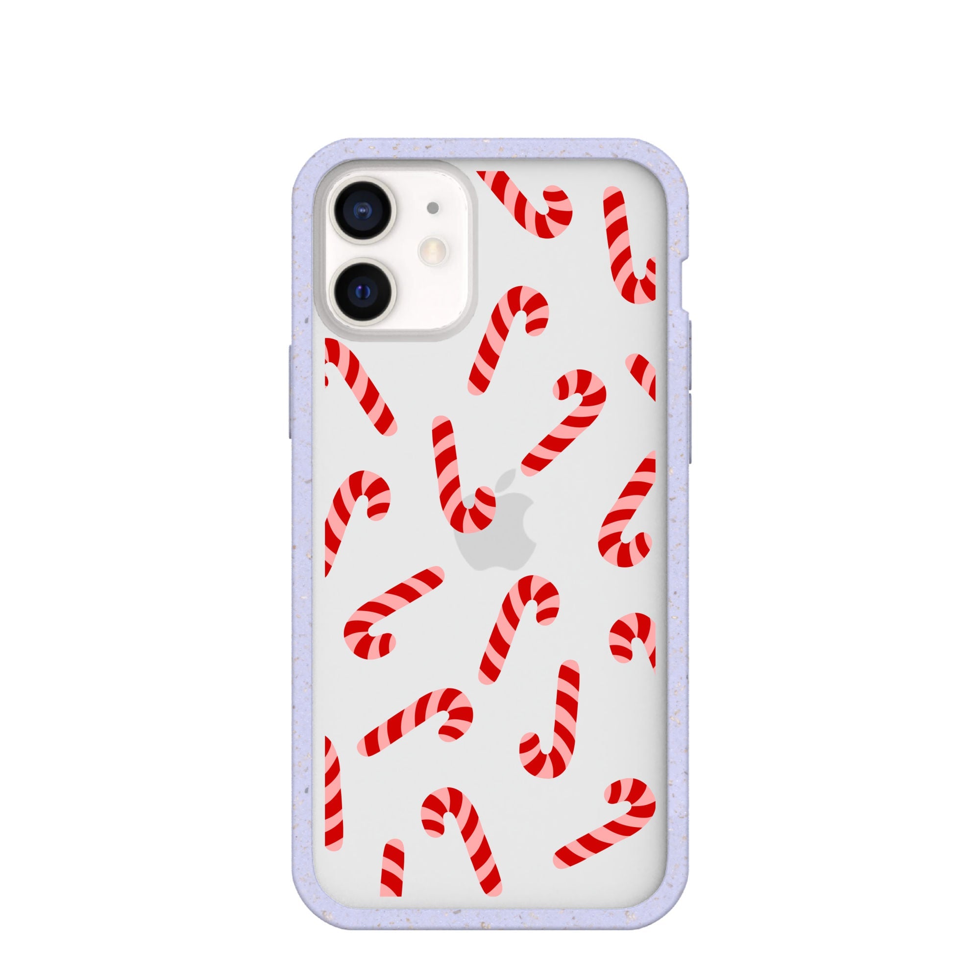 BlackTree Clear Candy Cane Chaos iPhone 12 Mini Case With Lavender Ridge