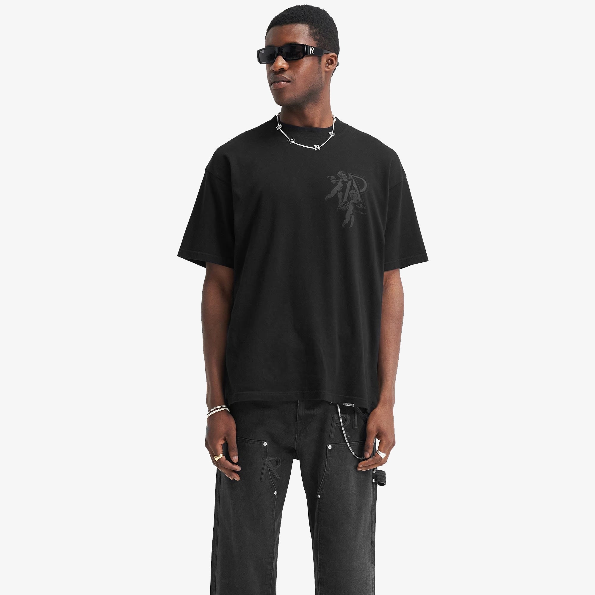 Represent | CHERUB INITIAL T-SHIRT { BLACK - view 7