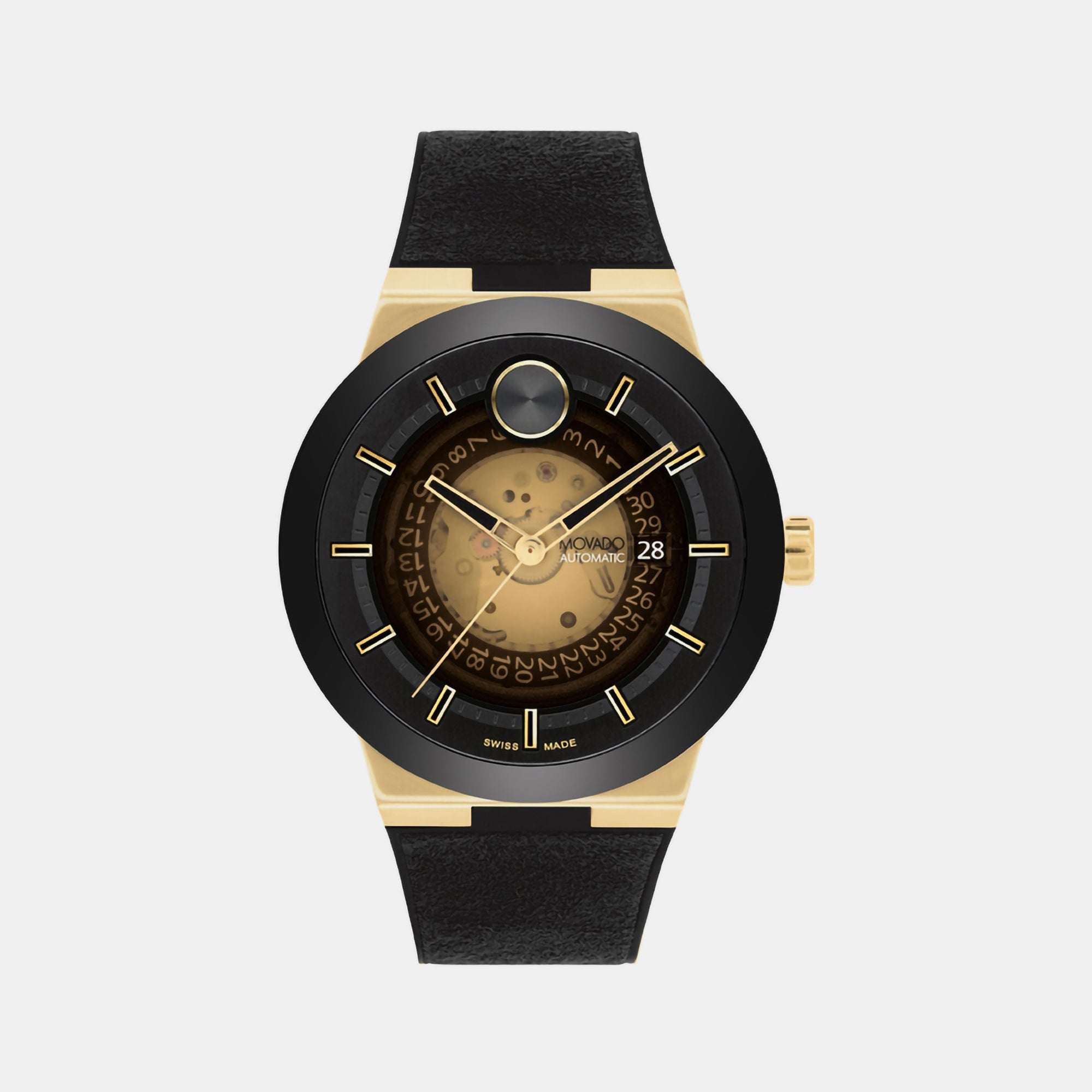 Movado Bold Men Automatic Transparent Dial Analog Fabric Watch 3600927