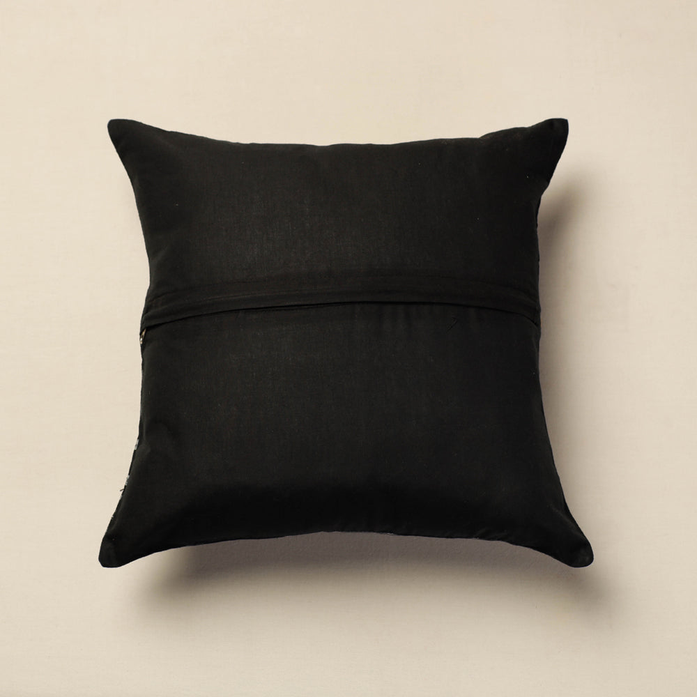 SOUTH KARGHA Black - Pochampally Ikat Cotton Cushion Cover (16 x 16 in) - view 3