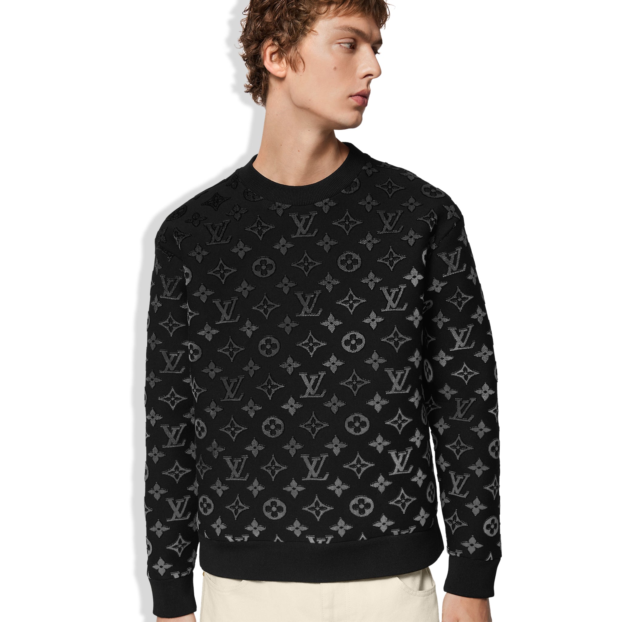 Louis Vuitton LV Monogram Gradient Fil Coupe Black Sweatshirt - view 2