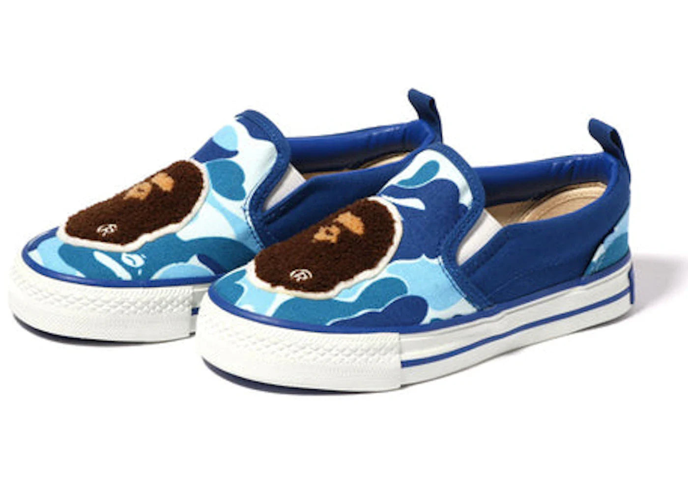 BAPE A Bathing Ape Ape Head Slip On Blue ABC Camo (PS)