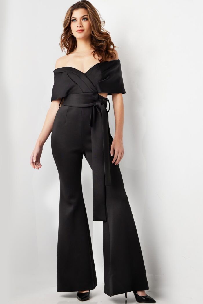 Jovani 09726 Long Formal High Waist Jumpsuit - view 4