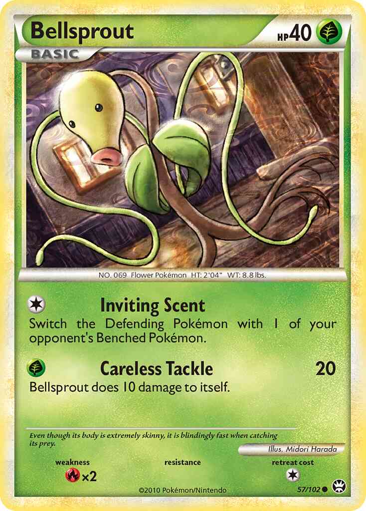 Common hgss4-57 reverse – Pokémon Bellsprout - 57/102 - Common [hgss4-57] [Reverse Holo]