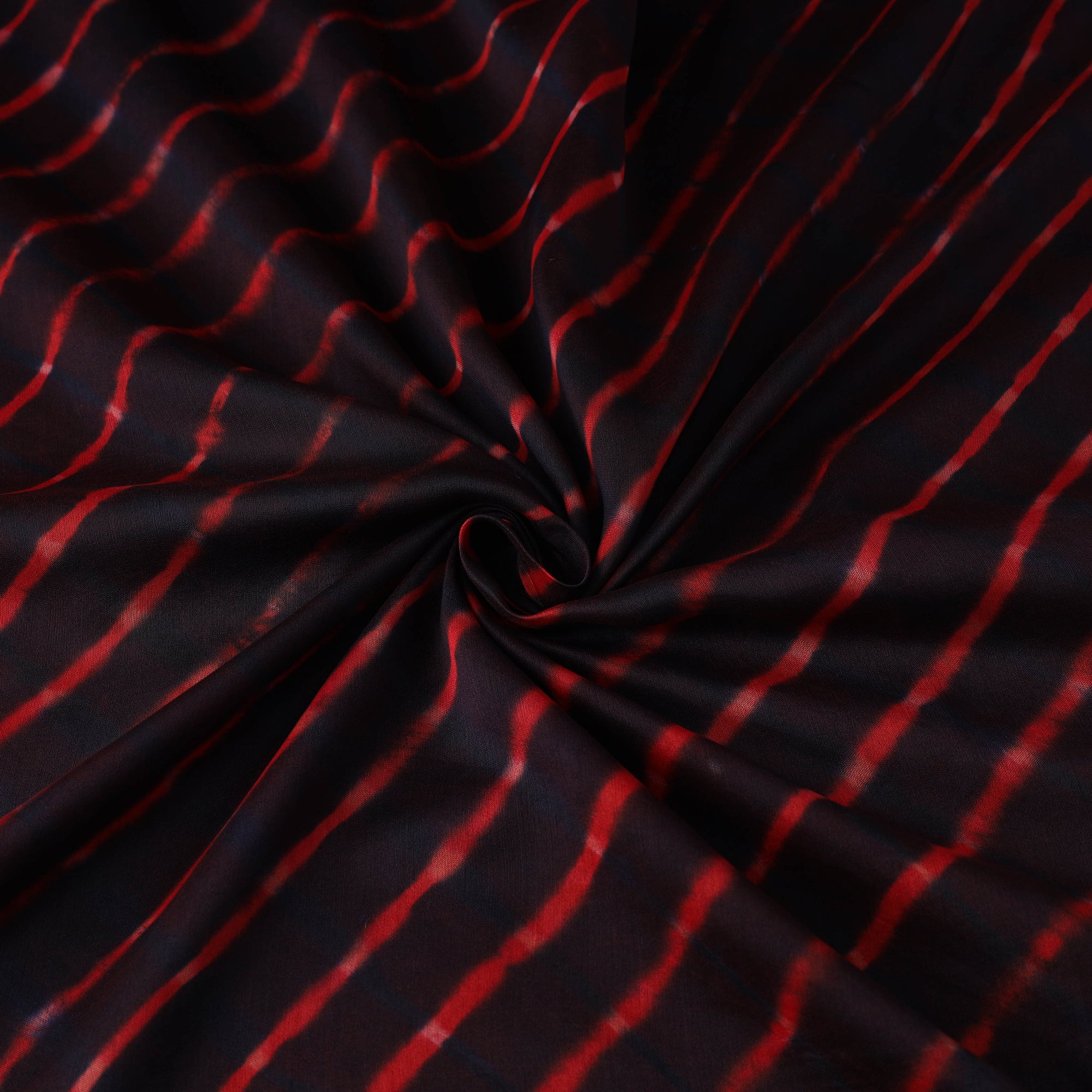 LEHARIYA BY BADSHAH MIYAN Black - Leheriya Tie-Dye Mothra Chanderi Silk Fabric 25 - view 3
