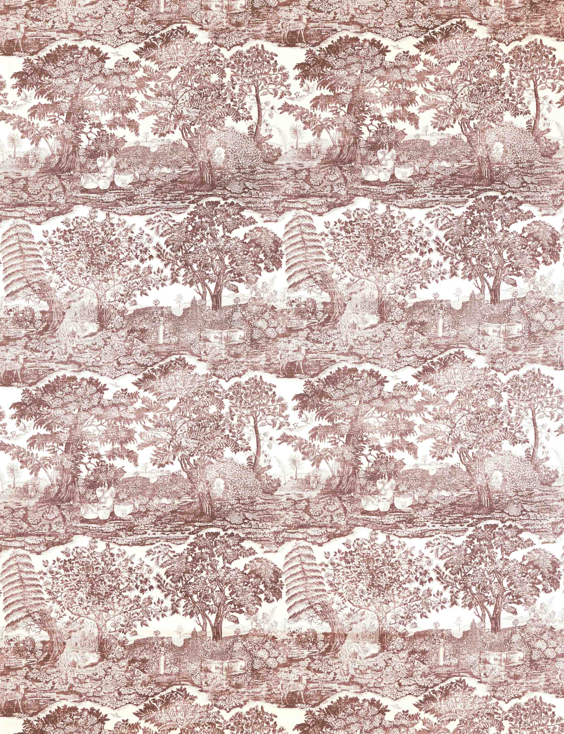 Lulu and Georgia Highgrove Toile Linen-Blend Fabric by Sanderson