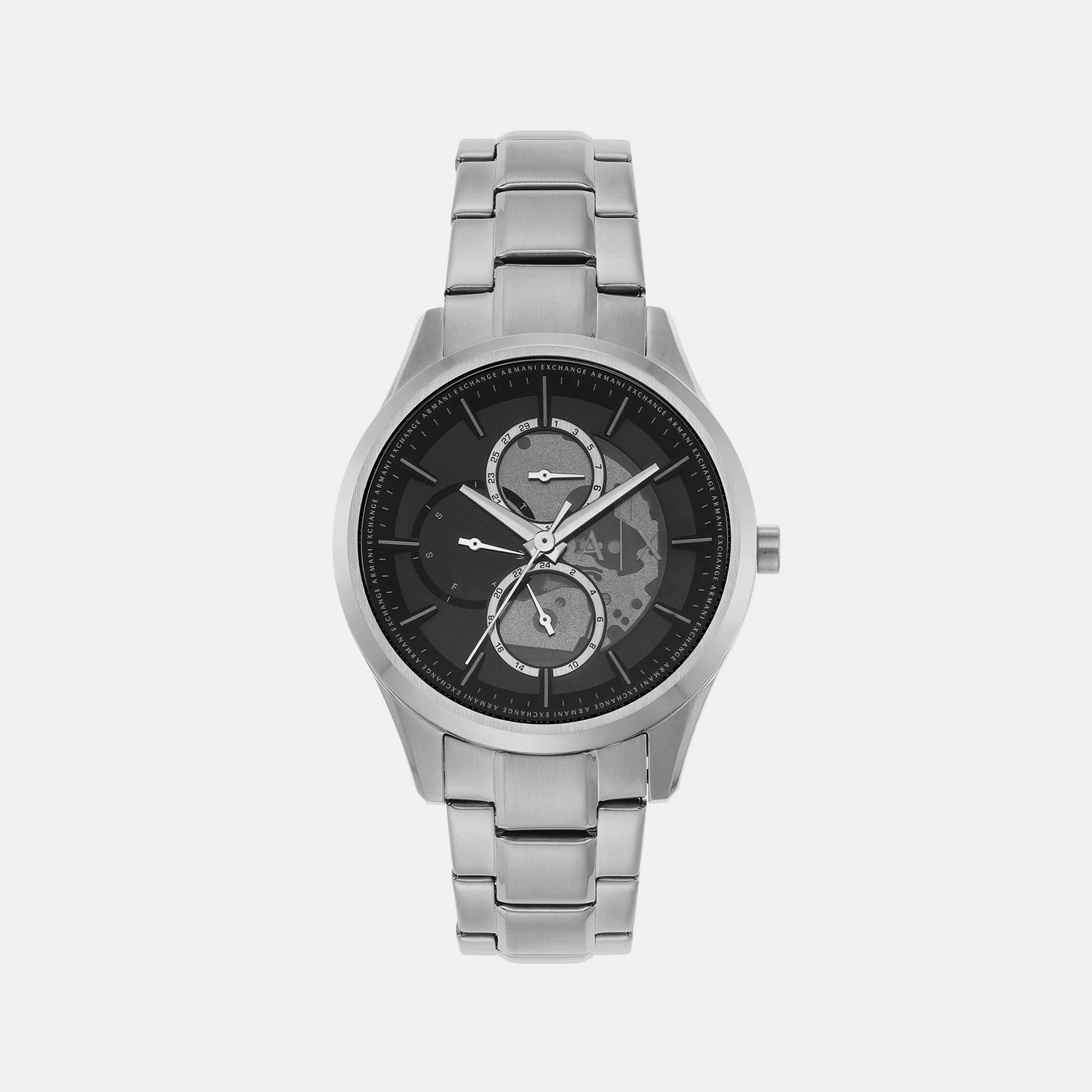 Armani Exchange Dante Men Quartz Black Dial Chronograph Stainless Steel Watch AX1873