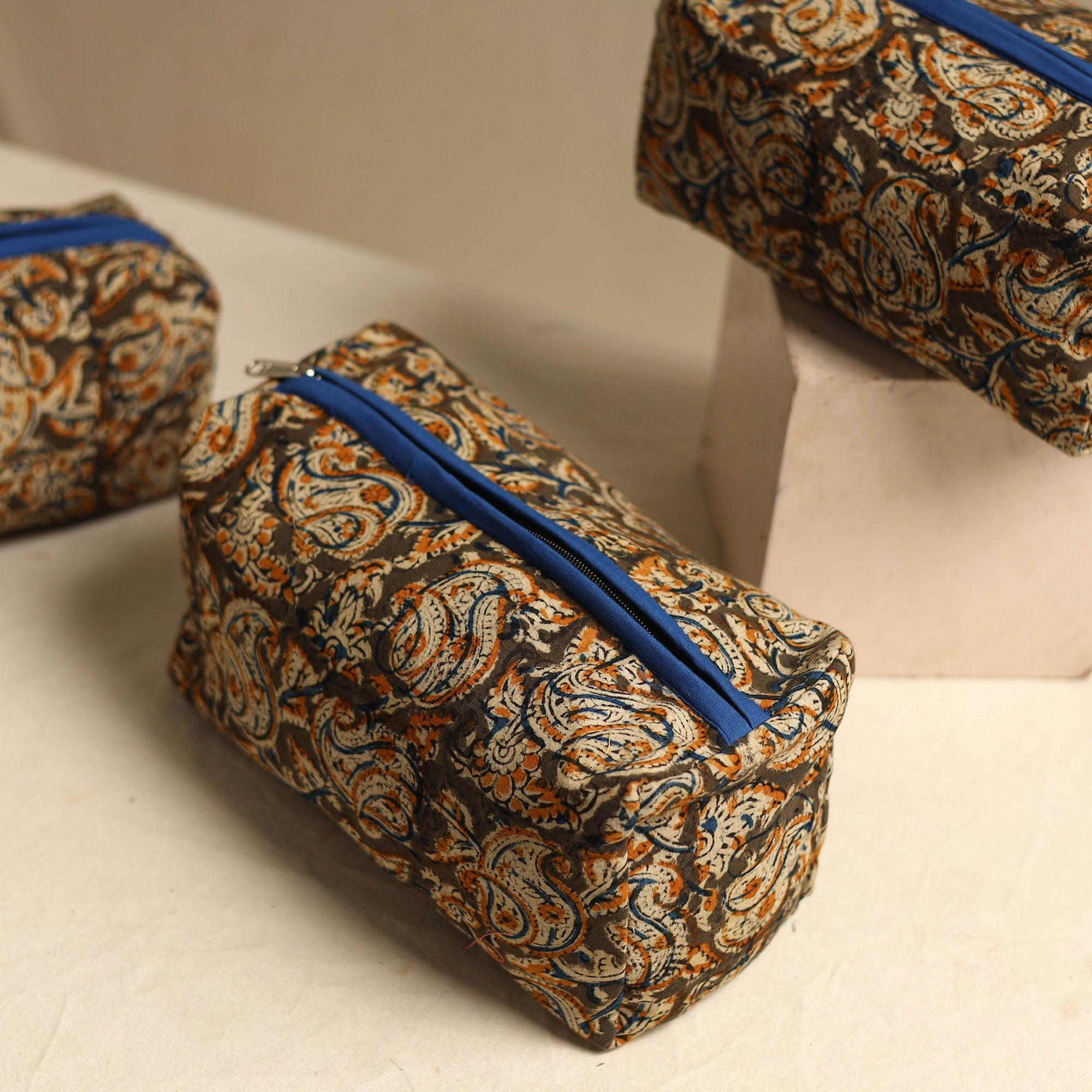 NOORI BAZAR Brown - Multipurpose Handmade Toiletry Bags (Set of 3) 05 - view 2