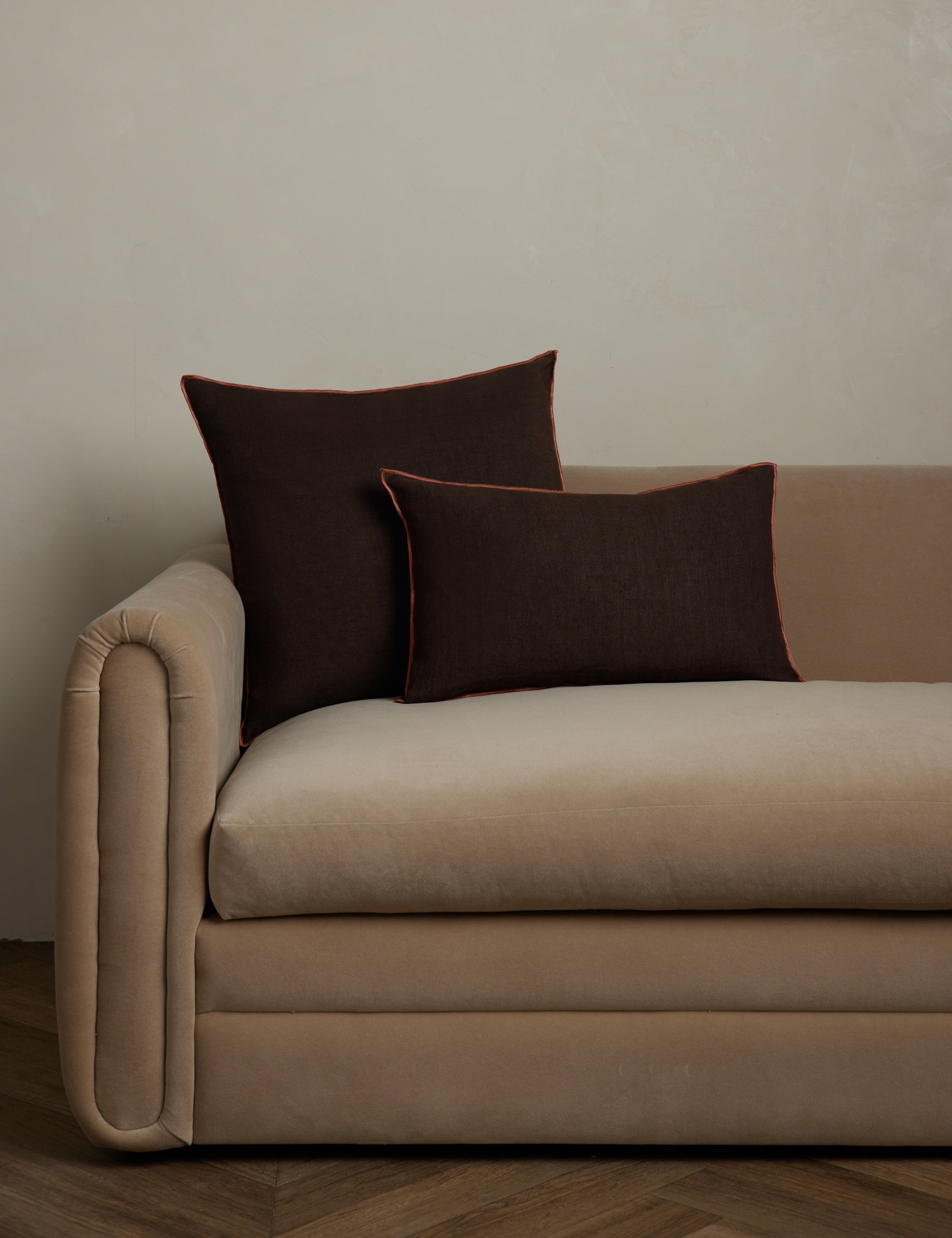 Lulu and Georgia Carys Contrast Linen Pillow - view 38