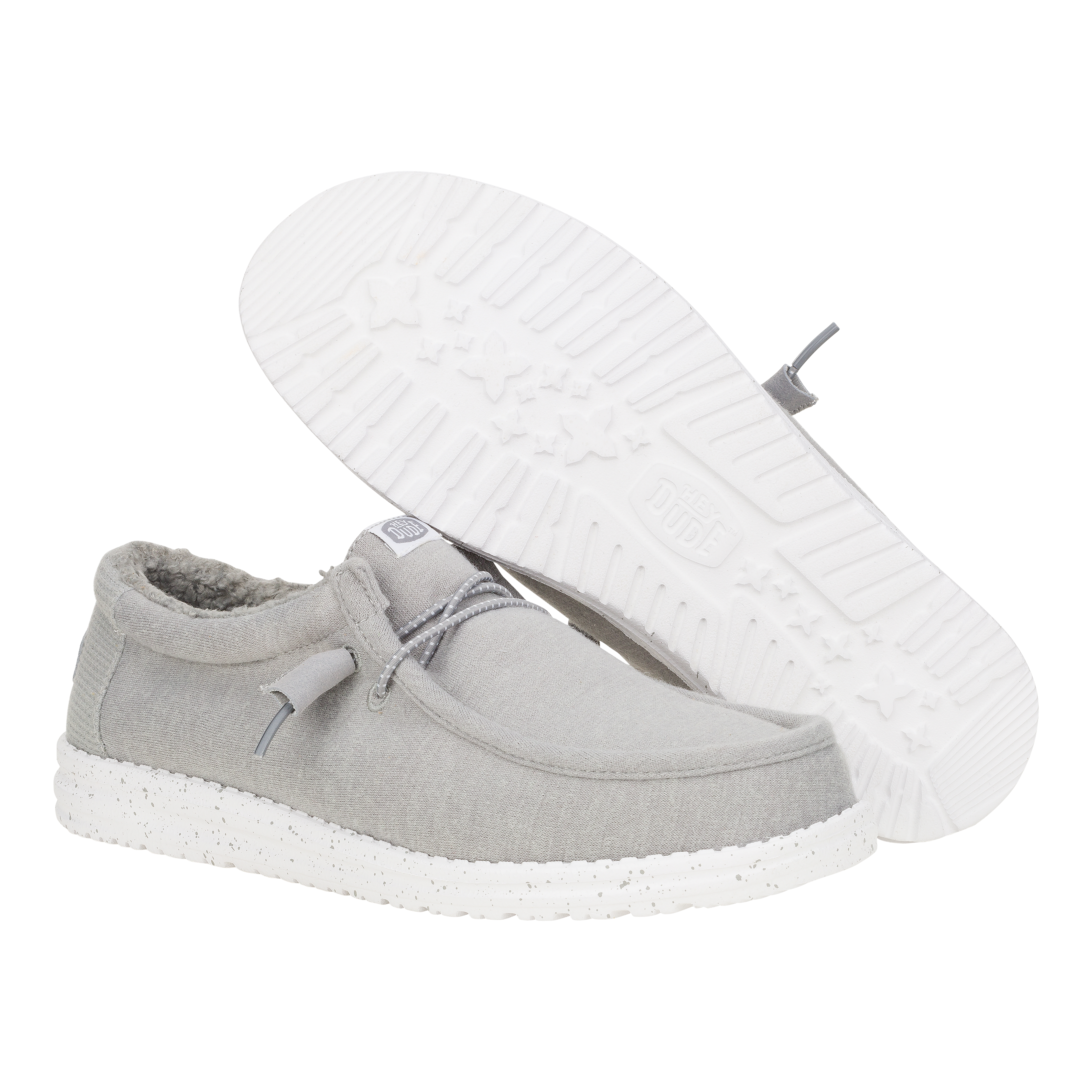HEYDUDE shoes Wally Warmth Knit - Light Grey/White - view 3