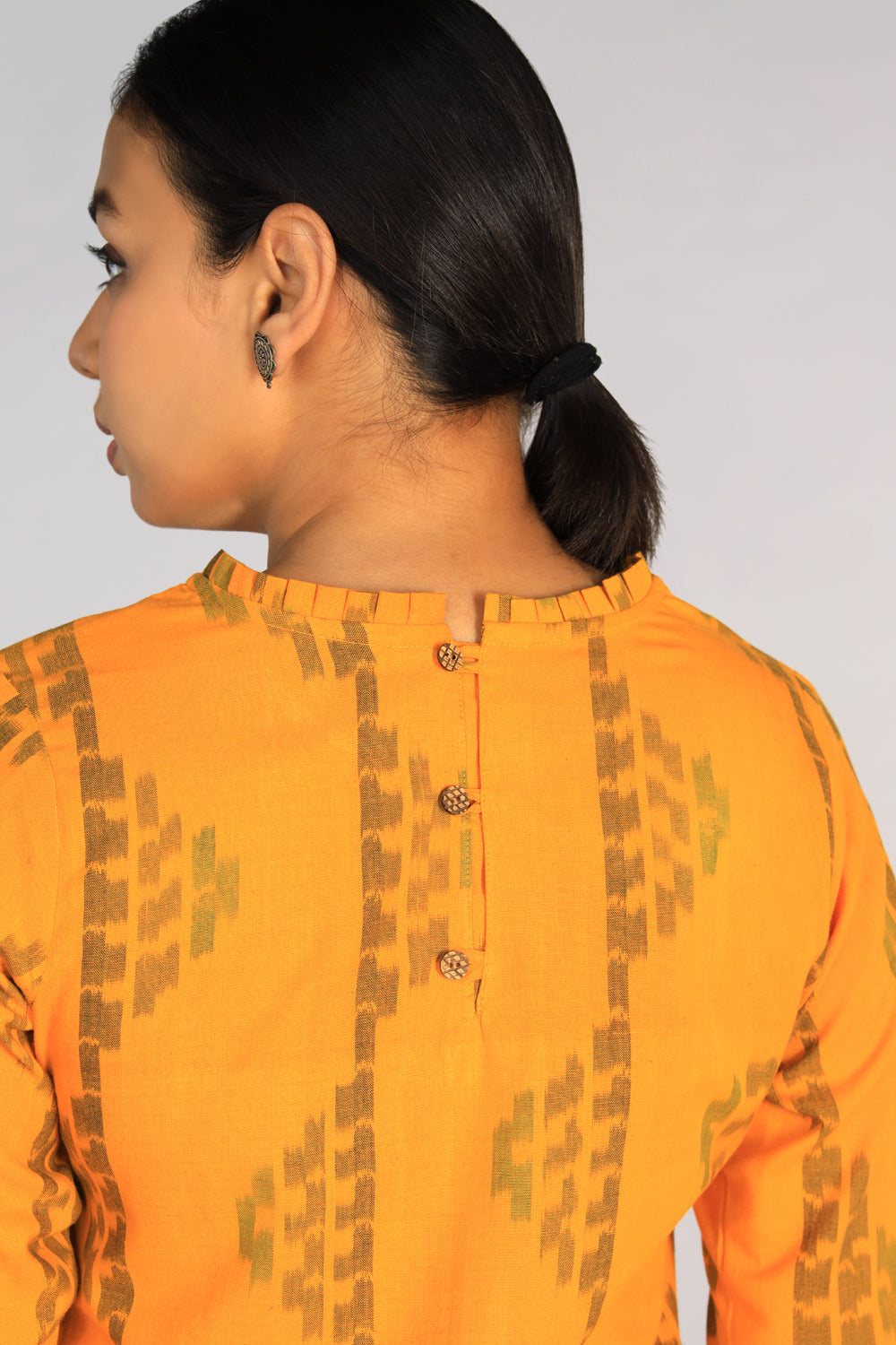 Kalanjali Ethnics Cotton Pochampally Ikat kurti - view 10