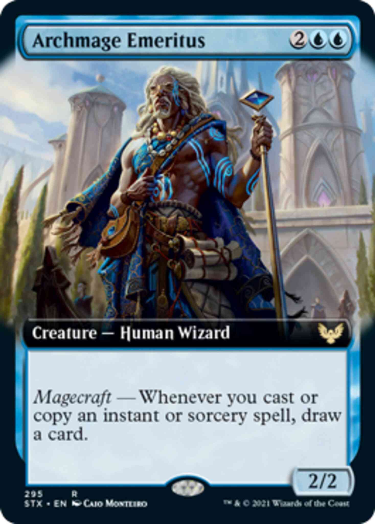 Archmage emeritus 295 – Magic Archmage Emeritus [295] [Extended Art] [Strixhaven: School of Mages] [Non-Foil]