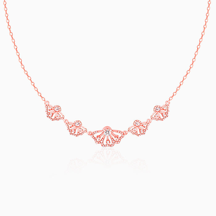 GIVA Jewellery Bhumi Rose Gold Crowning Eyebright Necklace