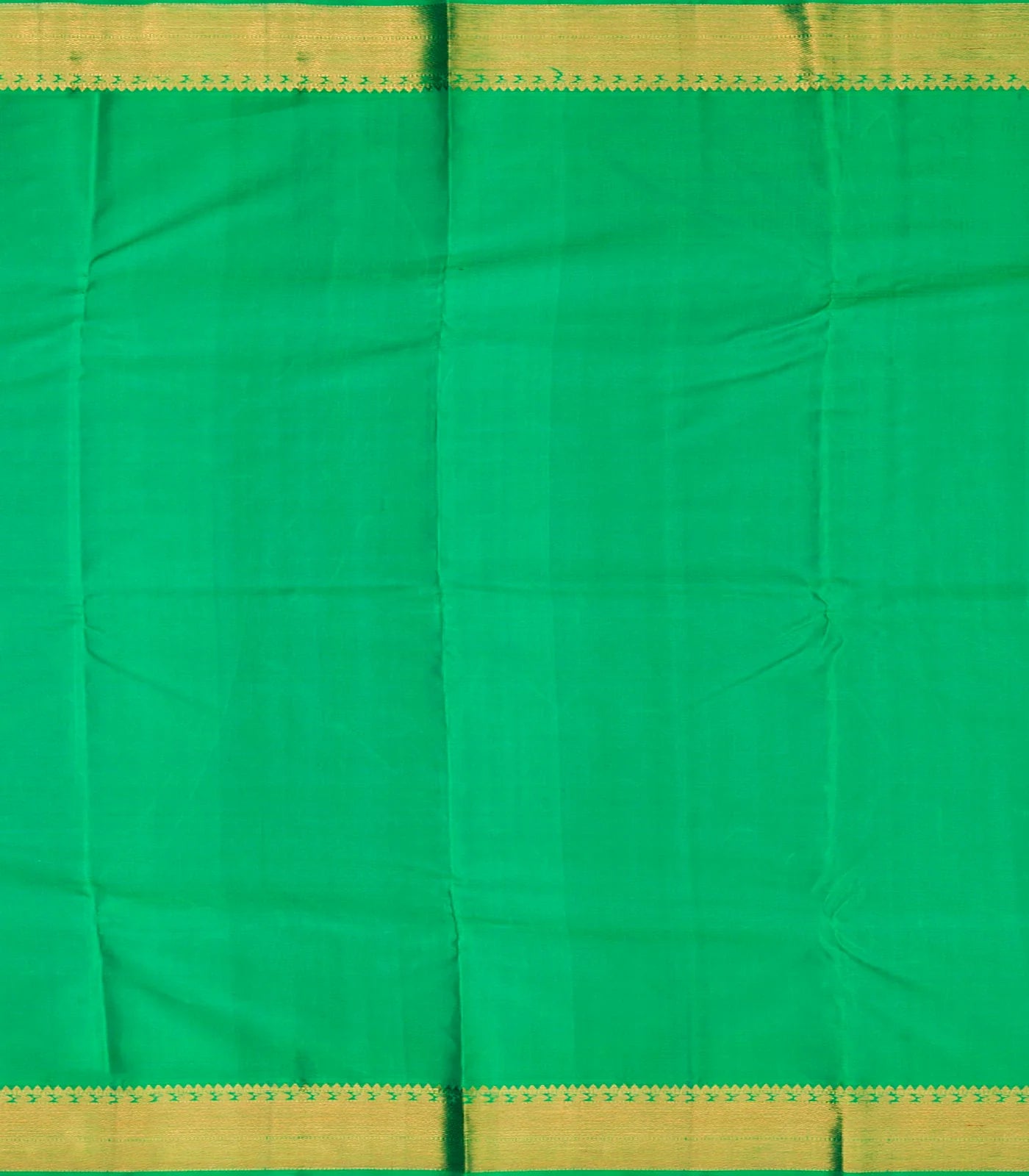 RmKV Green Handloom Kanchipuram Silk Saree With Floral Motifs-Green - view 4