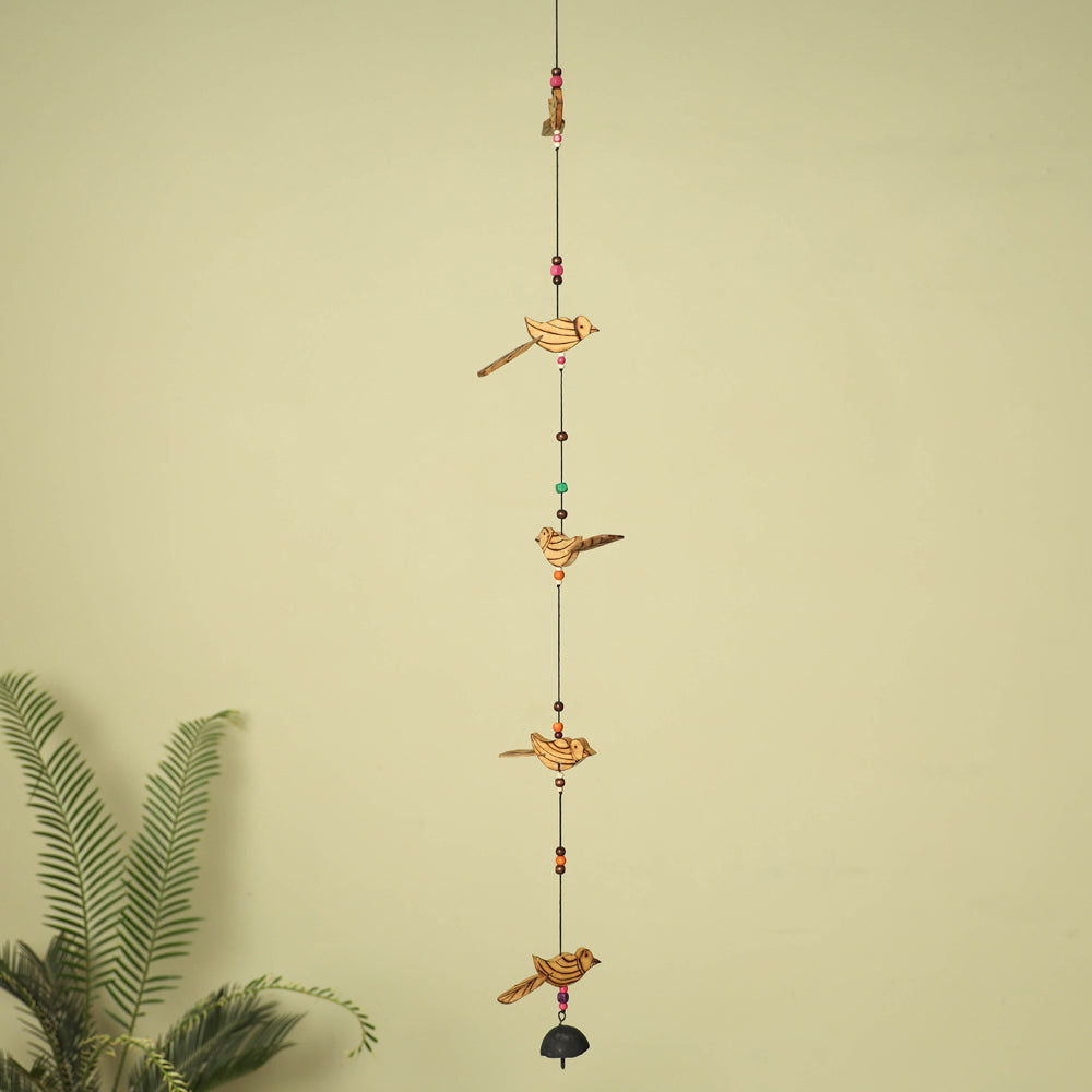 ITOKRI CRAFTS INITIATIVE Bird - Hand Carved Khamhar Wood Hanging