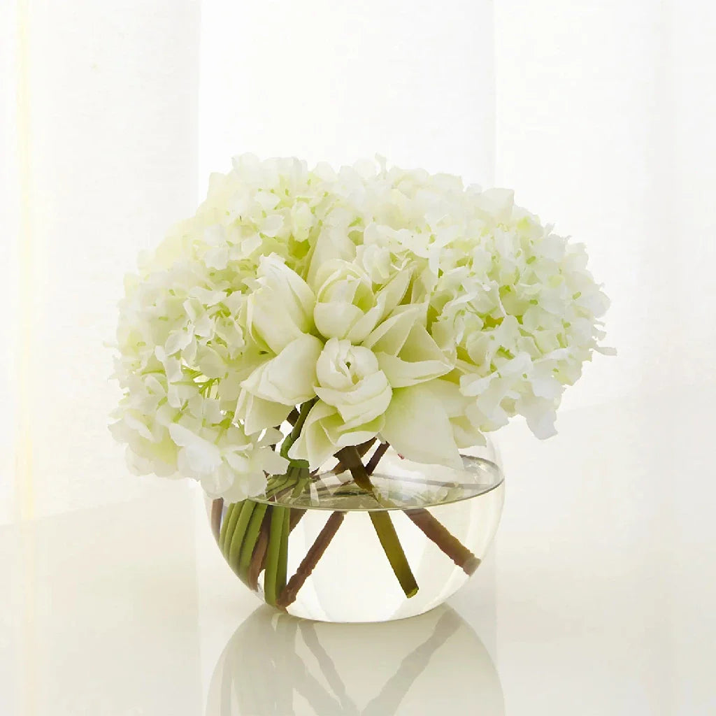 FiftyFlowers Thick Glass Bubble Ball Flower Vase - view 2
