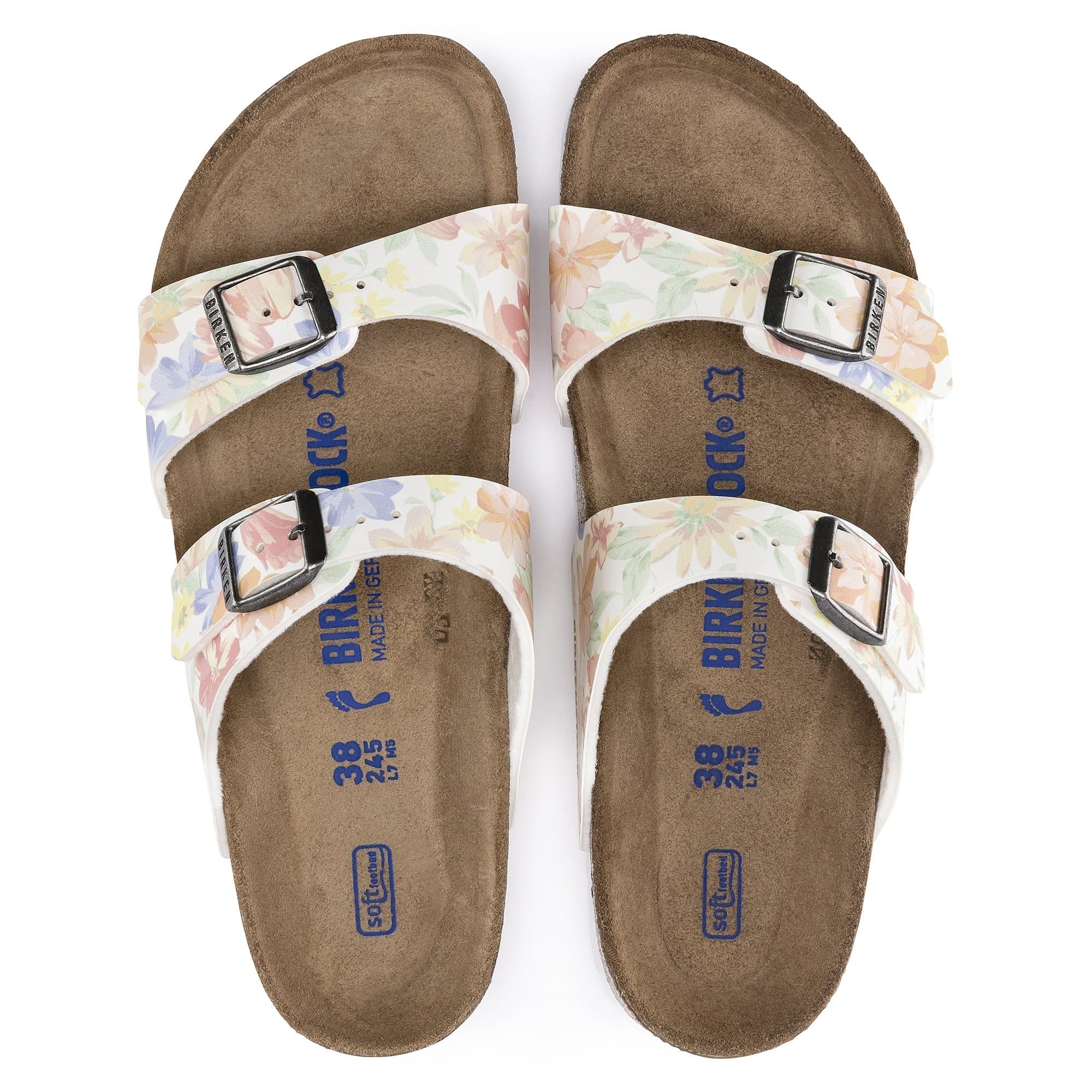 Birkenstock Sydney Soft Footbed Birko-Flor – White White/Supernatural Flowers - view 2