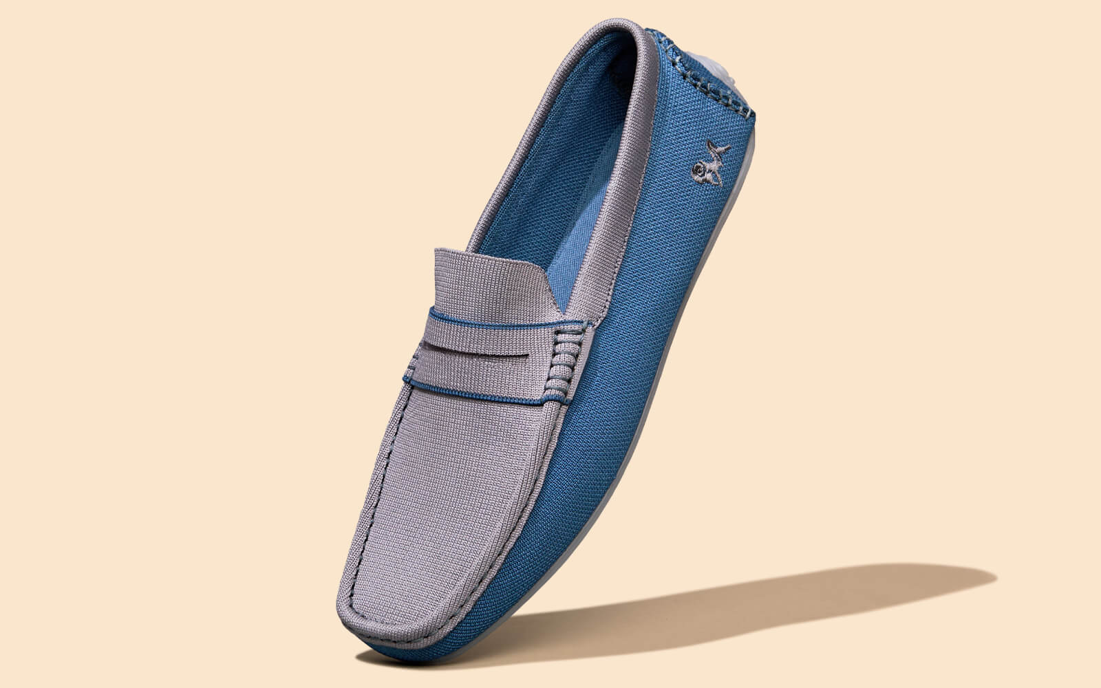 Neeman's ReLive Knit Color Block Loafers : Blue/Grey - view 2