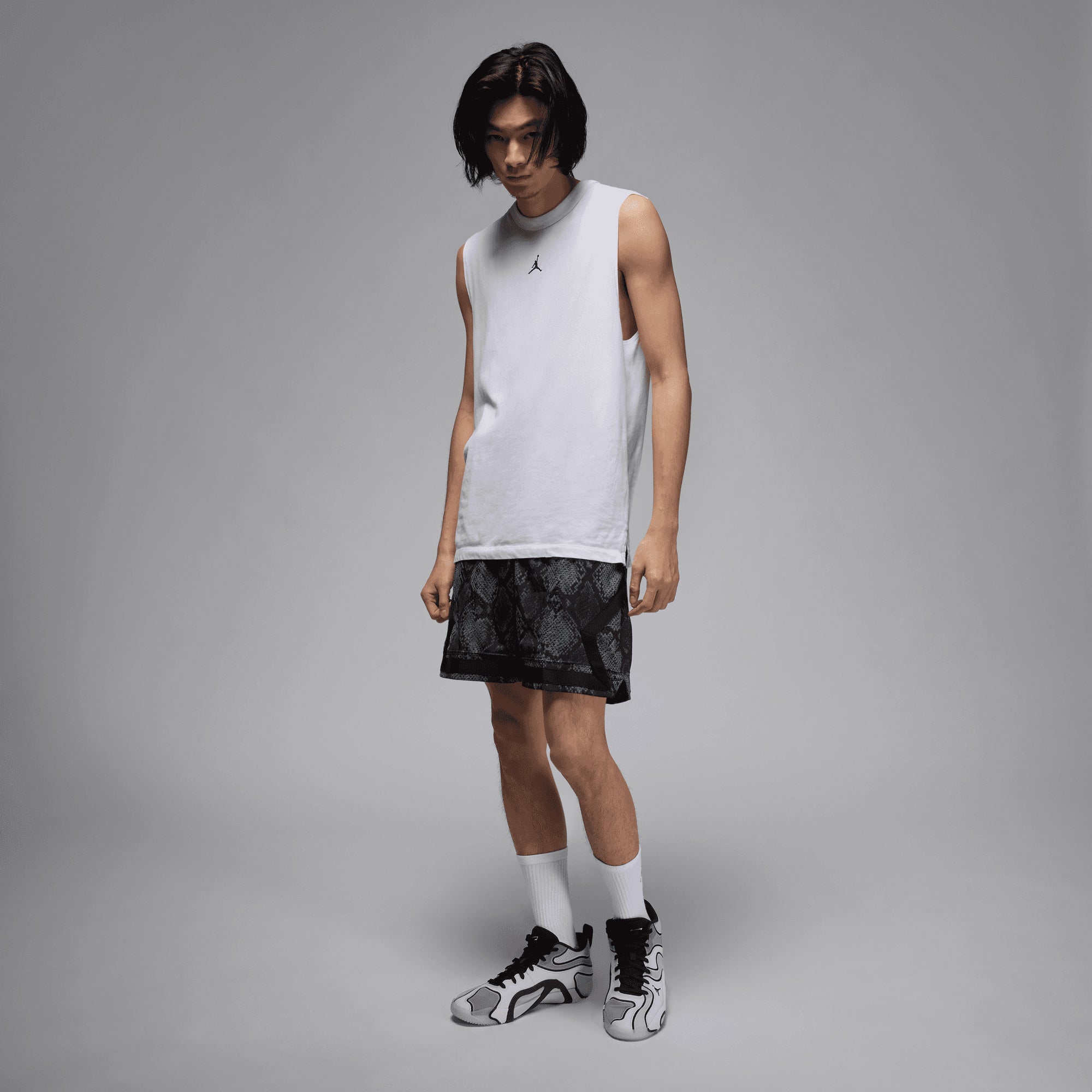Jordan | Dri-fit Mesh Diamond Shorts { Black/black - view 6