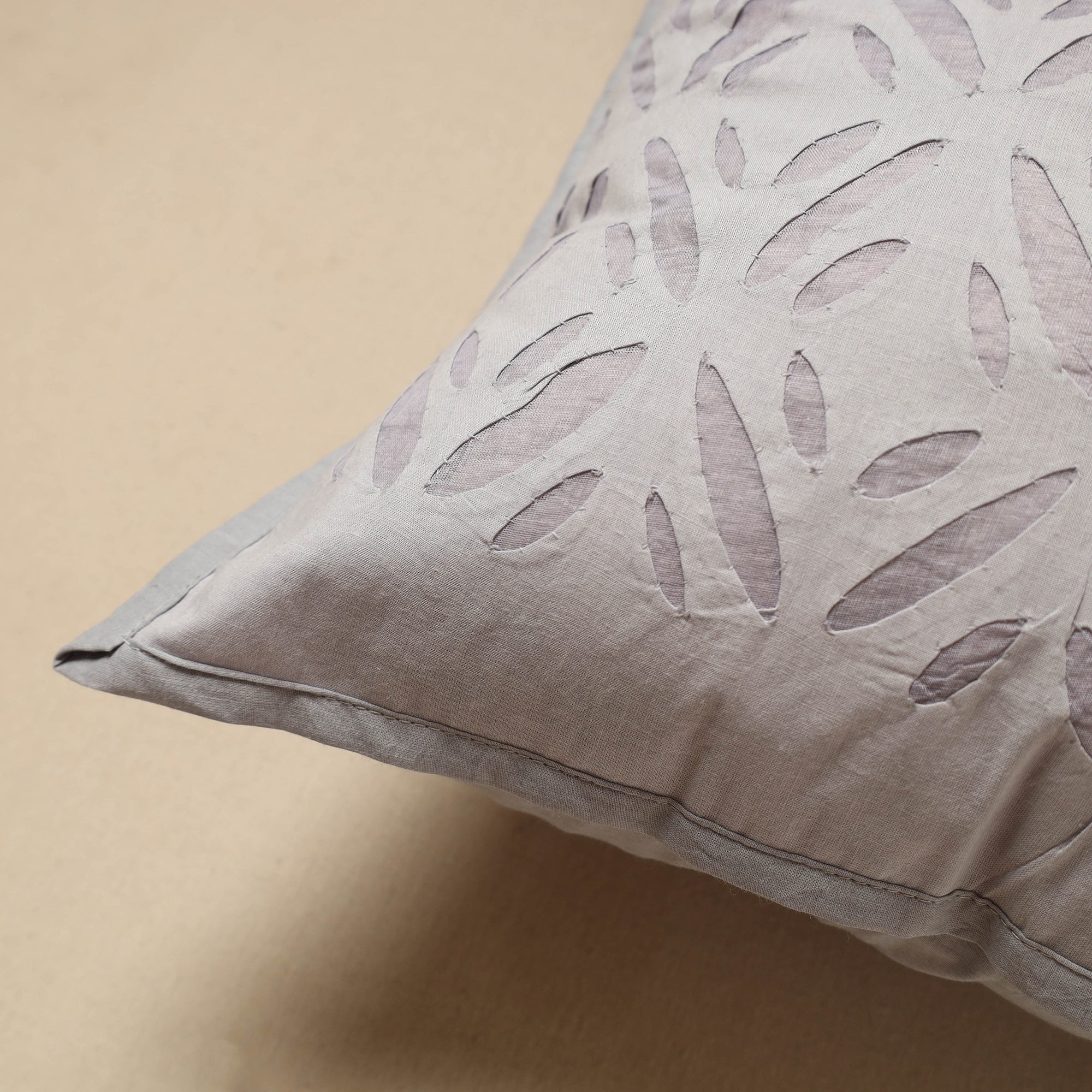 SHADES OF MARUDHARA Cut Work Cotton Applique Cushion Cover (16 x 16 in) 03 - view 2