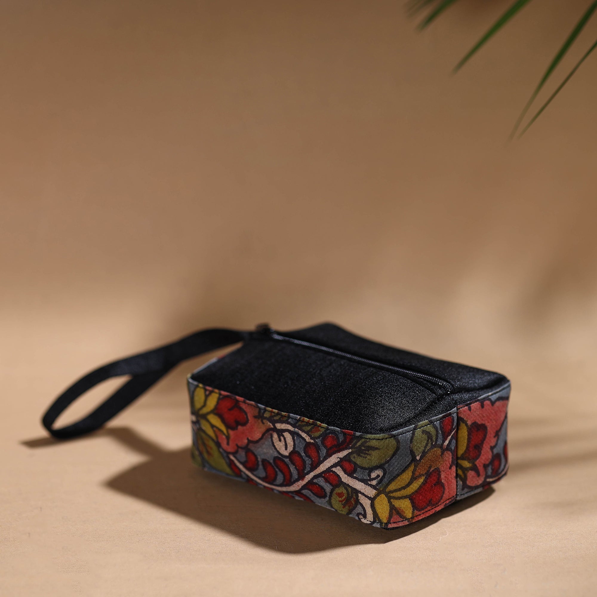 DWARAKA PLUS Black - Handpainted Kalamkari Multipurpose Cosmetic/Toiletry Bag 43