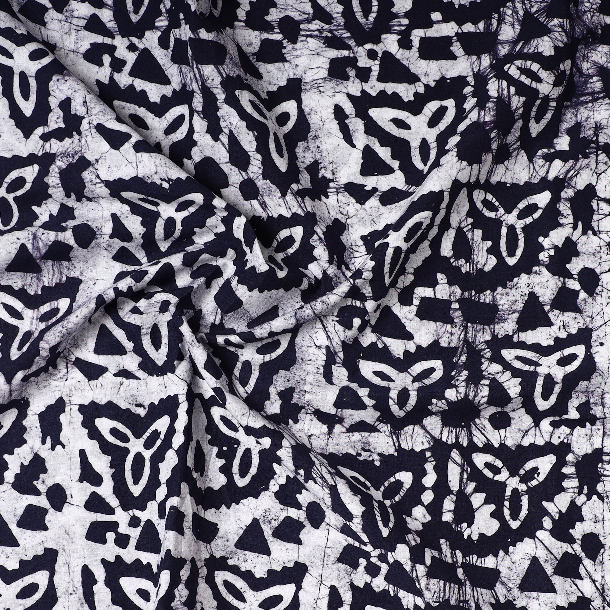 KACHCHH JI CHHAAP Black - Hand Batik Printed Cotton Precut Fabric (0.7 meter) 17 - view 2