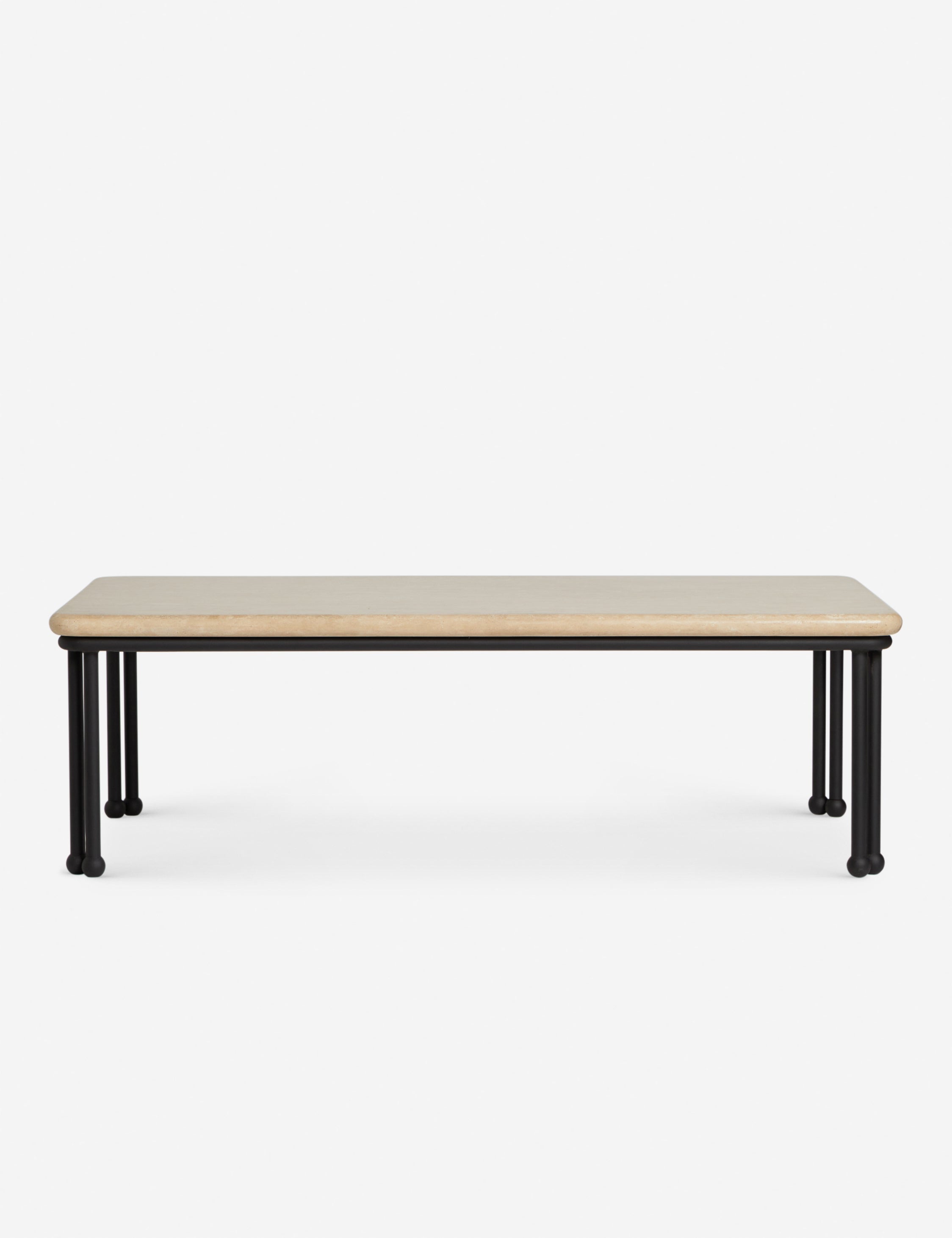 Lulu and Georgia Lanata Outdoor Coffee Table – Travertine