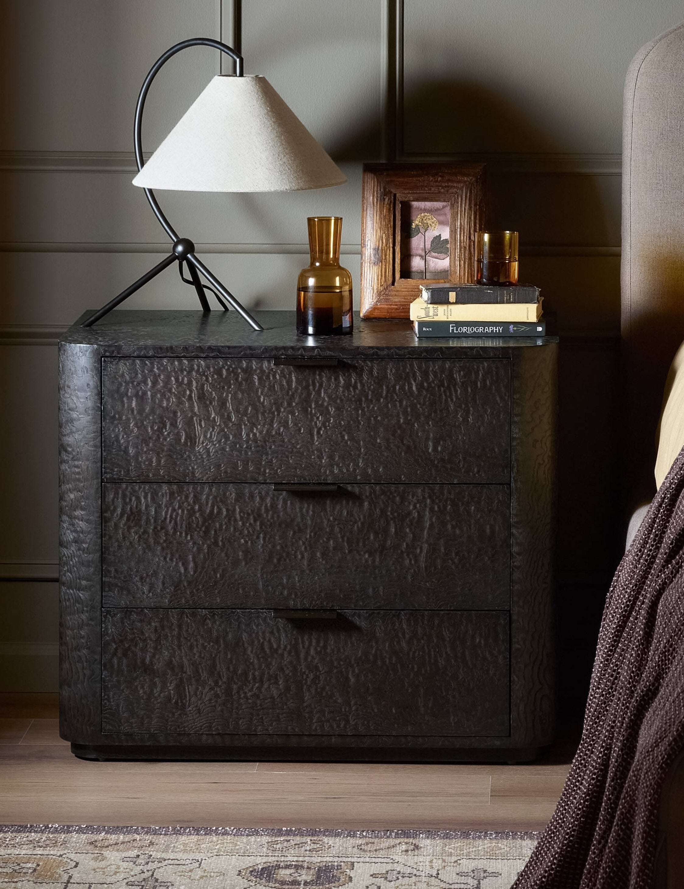 Lulu and Georgia Mazra 3-Drawer Dresser – Dark Brown - view 2