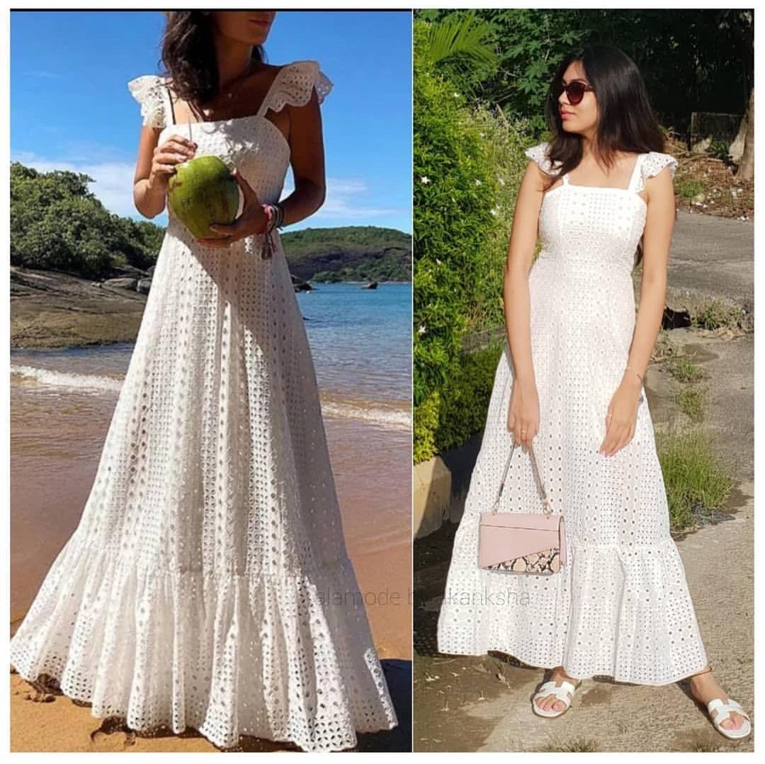 Alamode By Akanksha Snoweila Eyelet Maxi Dress