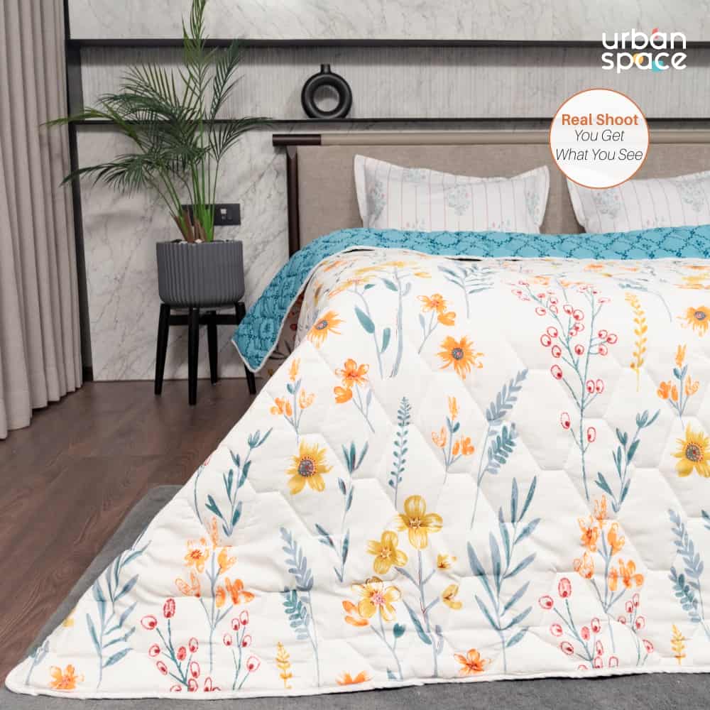 Urban Space -Home Furnishing Store Fluffy & Heavy 200 GSM Microfiber Reversible Quilted Winter Comforters (France-Single, Double)