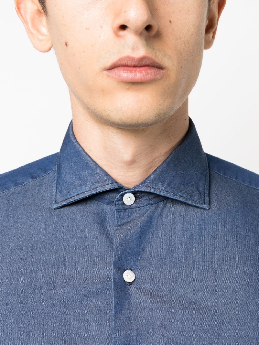 Finamore 1925 Napoli Regular fit denim shirt – Cotton 100% - view 3