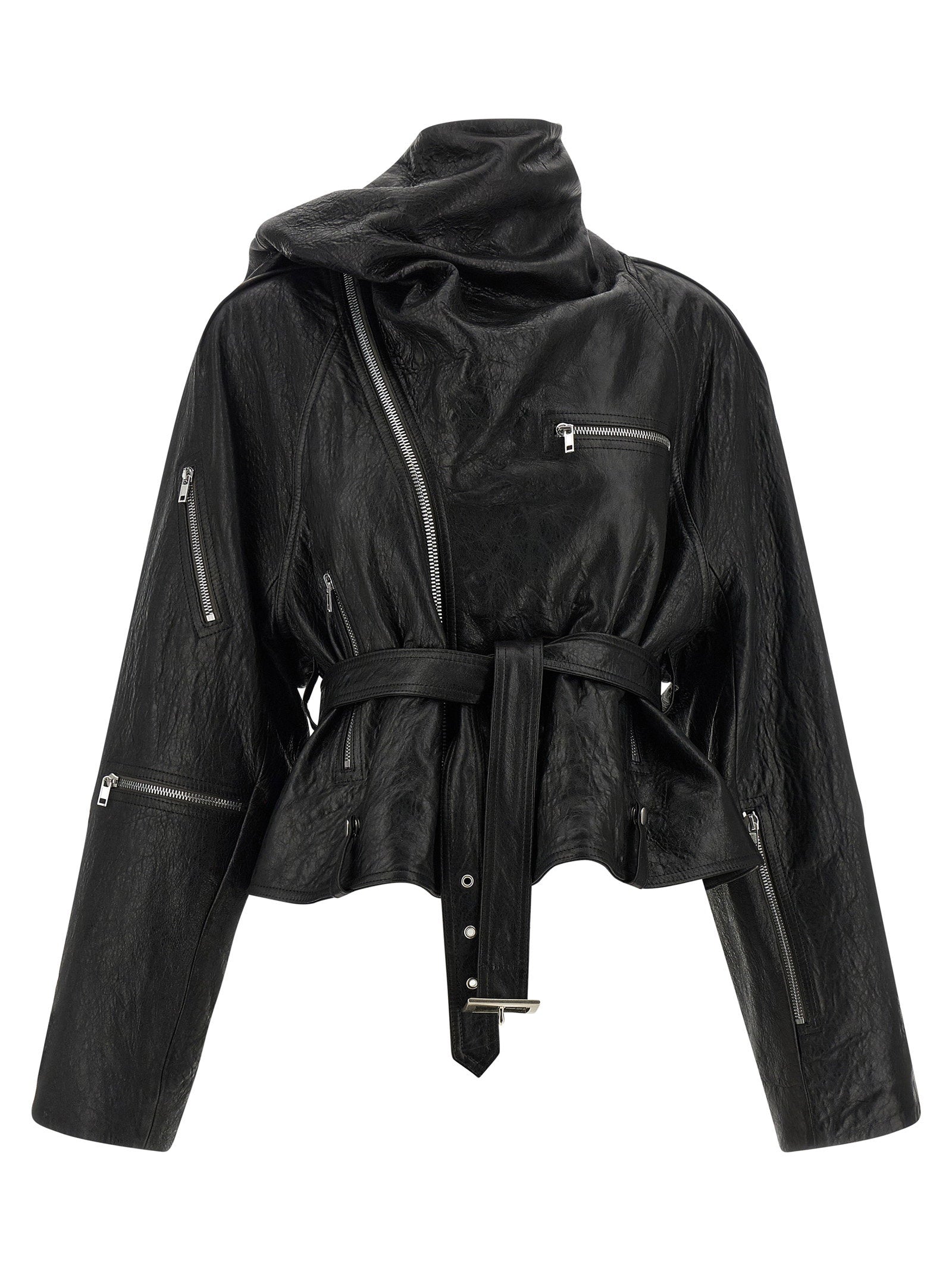 Rick Owens Cropped Scarf Flight Jacket - view 2