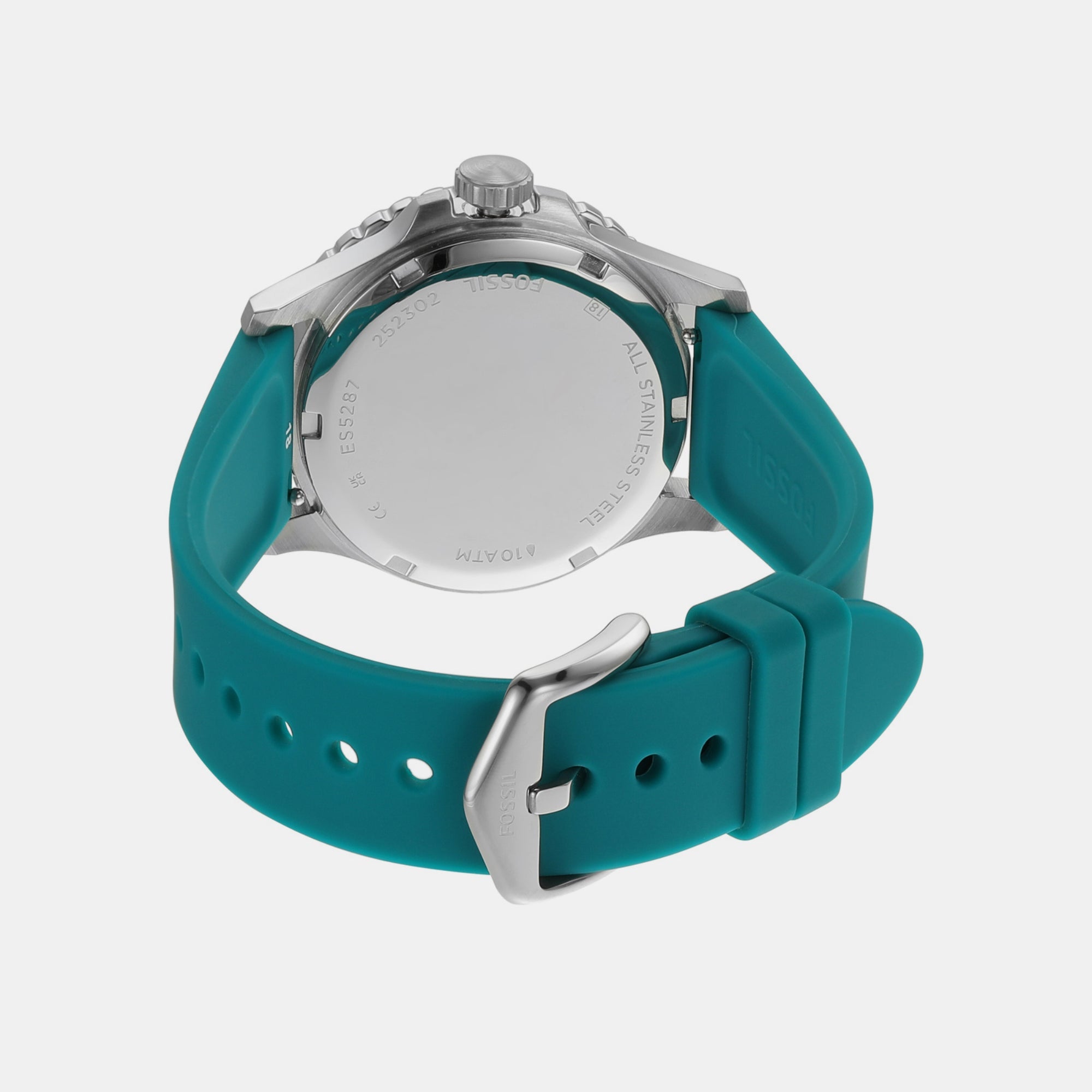 Fossil Fb-01 Women Quartz Green Dial Analog Silicone Watch ES5287 - view 2