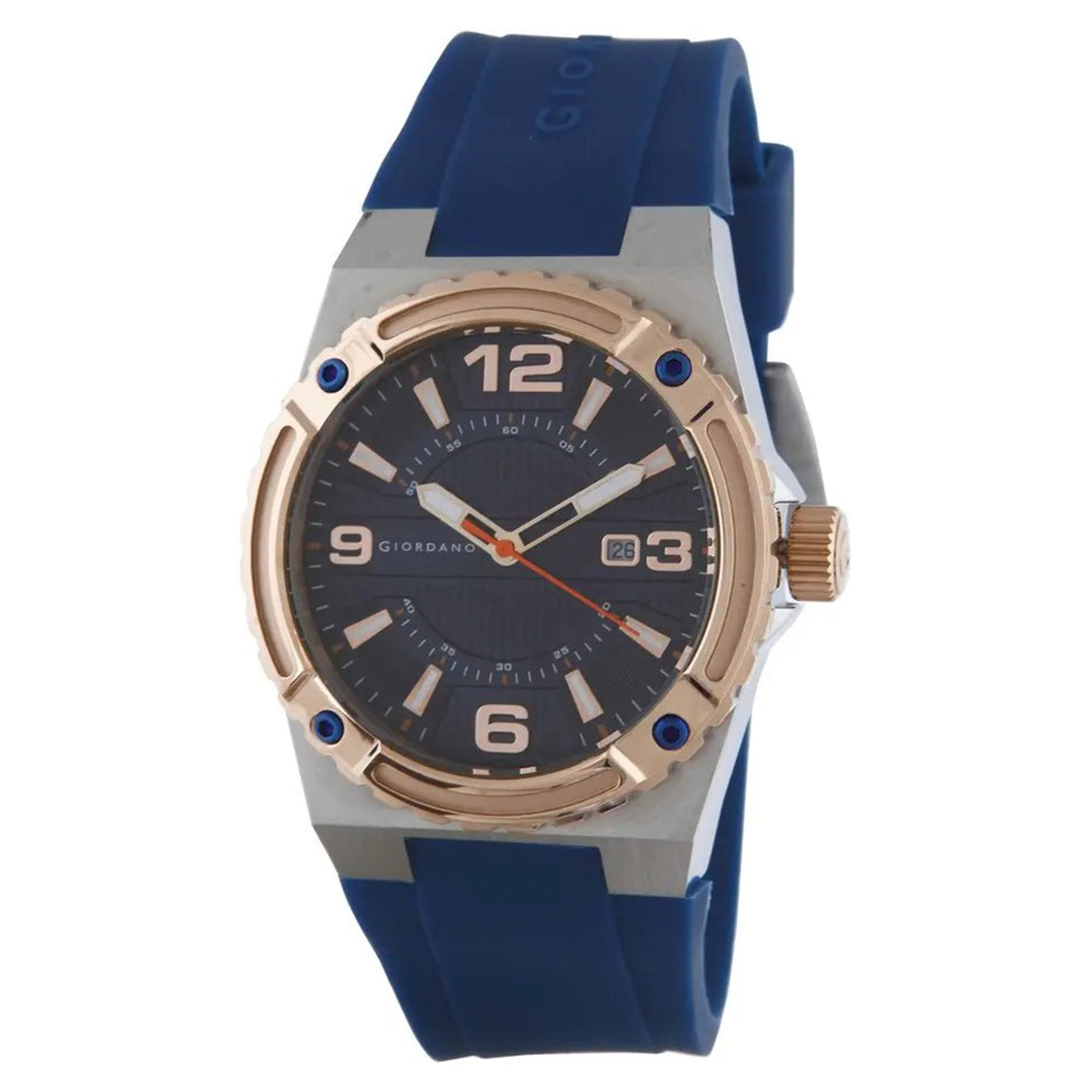 Giordano Men's Blue Dial & Blue Silicone Strap Watch - view 2