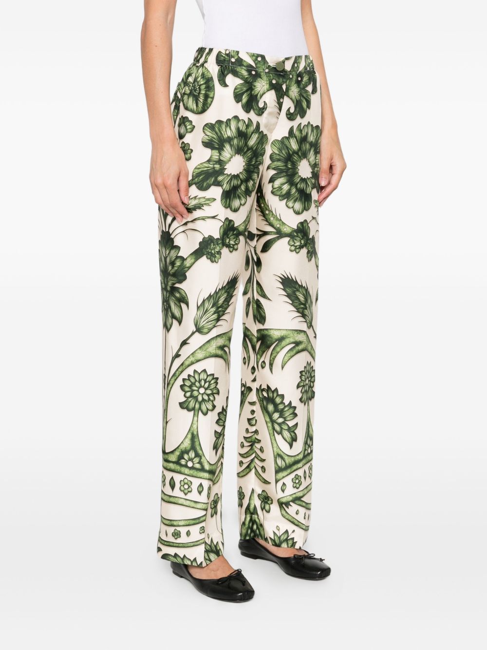 F.R.S . Printed silk trousers – 100% Silk - view 2
