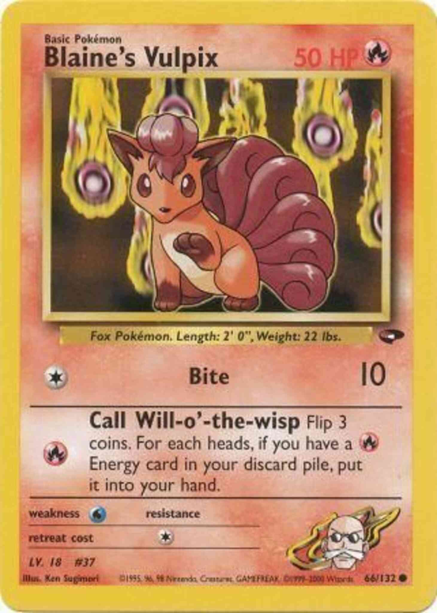 Unlimited gym2u-66 non-holo – Pokémon Blaine's Vulpix - 66/132 - Common - Unlimited [gym2U-66] [Non-Holo]