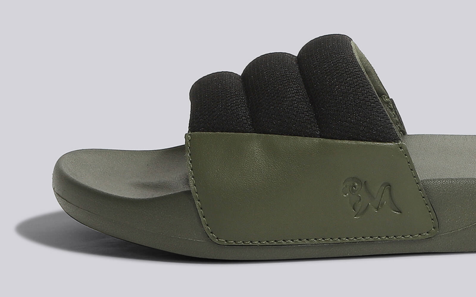 Neeman's Squooshy Slides for Men : Olive-Black - view 10