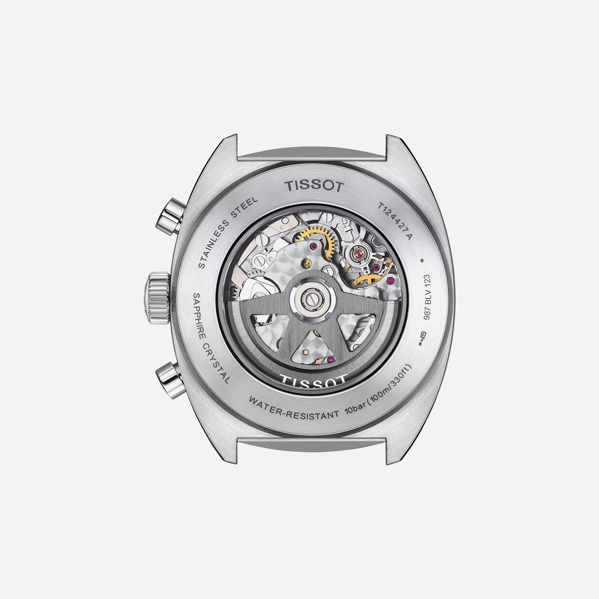 Tissot Heritage 1973 Chronograph Silver Dial 43mm Leather Strap Swiss Automatic - view 2