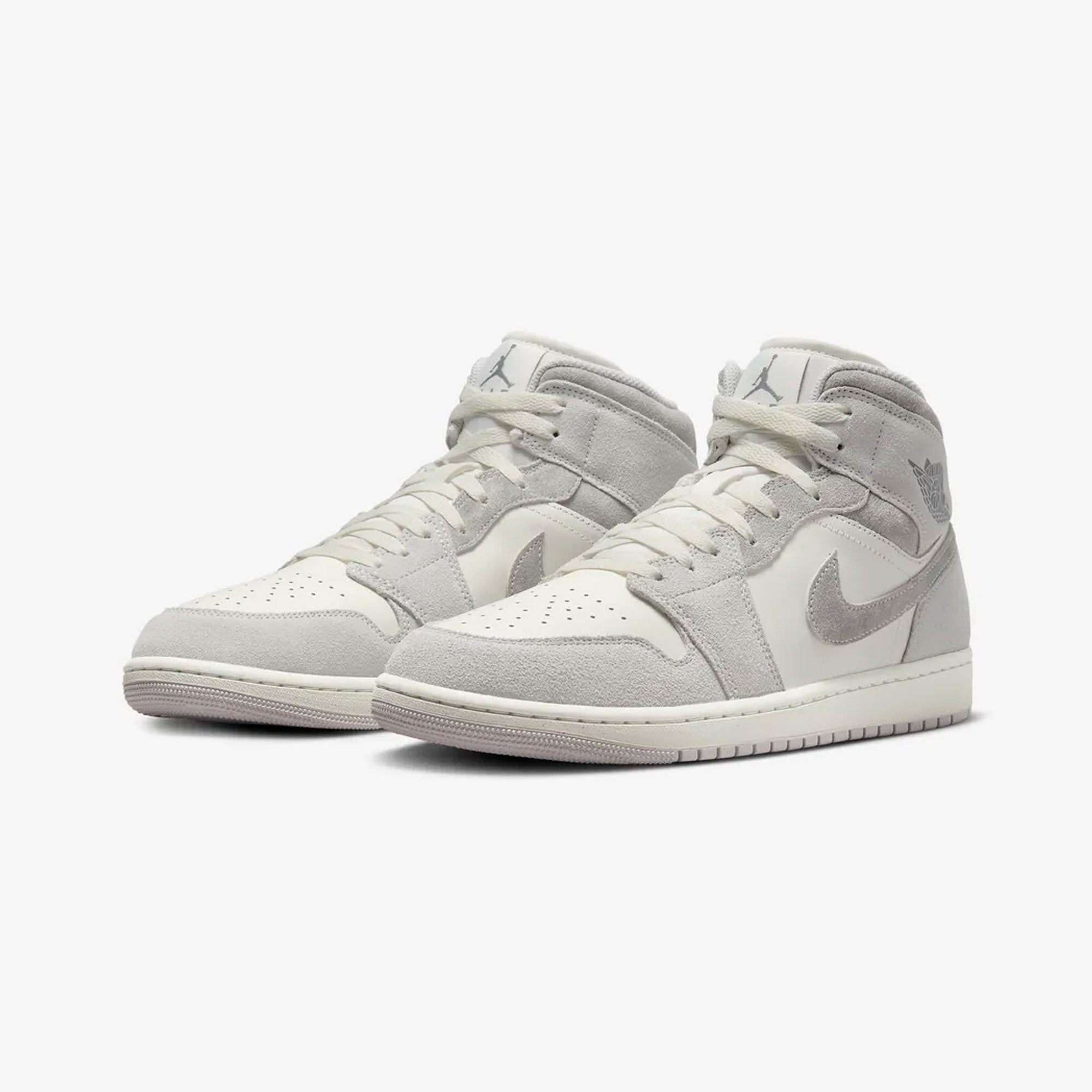 Jordan | Air Jordan 1 Mid Se { Neutral Grey/smoke Grey-sail - view 2