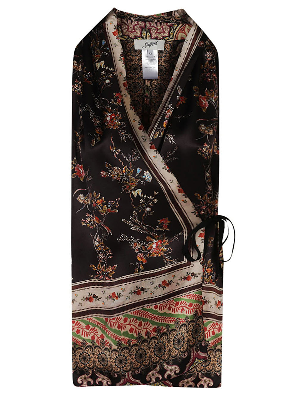 Seafarer Printed wrap shirt – Main Material: 100% Silk