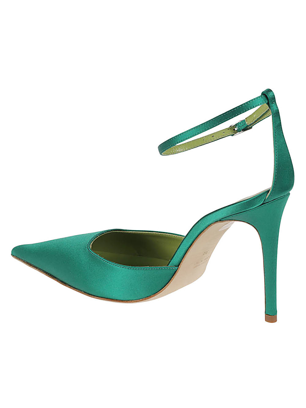 Lella Baldi Green Satin Pumps - view 3