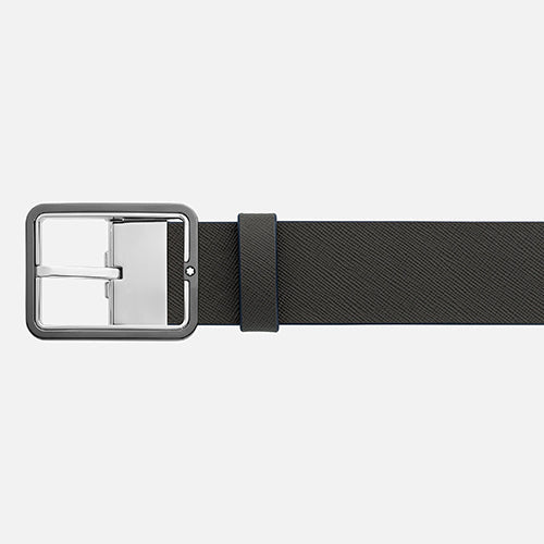Montblanc Mont Blanc, Blue/grey 35 mm reversible leather belt - view 4