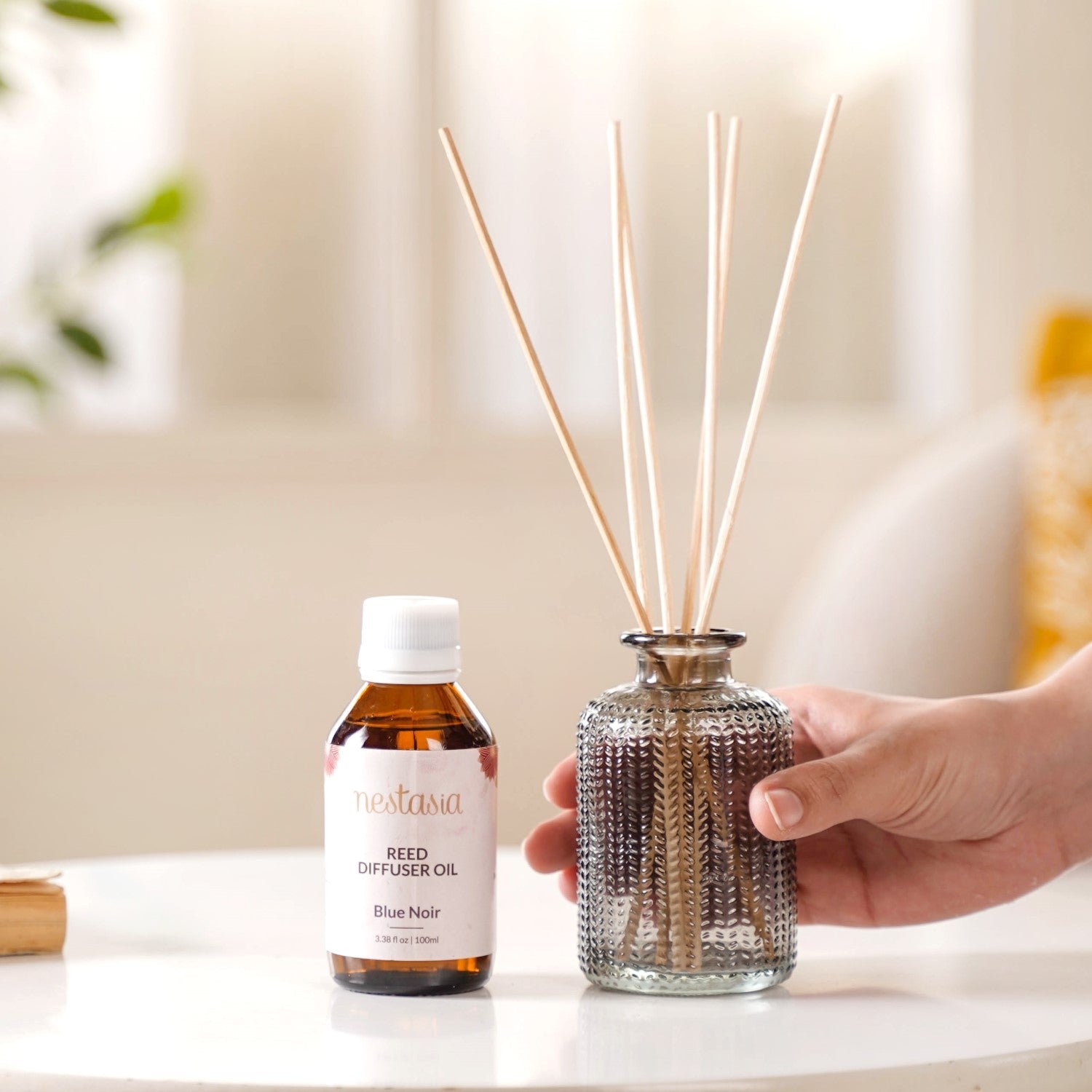 Nestasia Ebony Spice Reed Diffuser Gift Set Of 3 - view 3