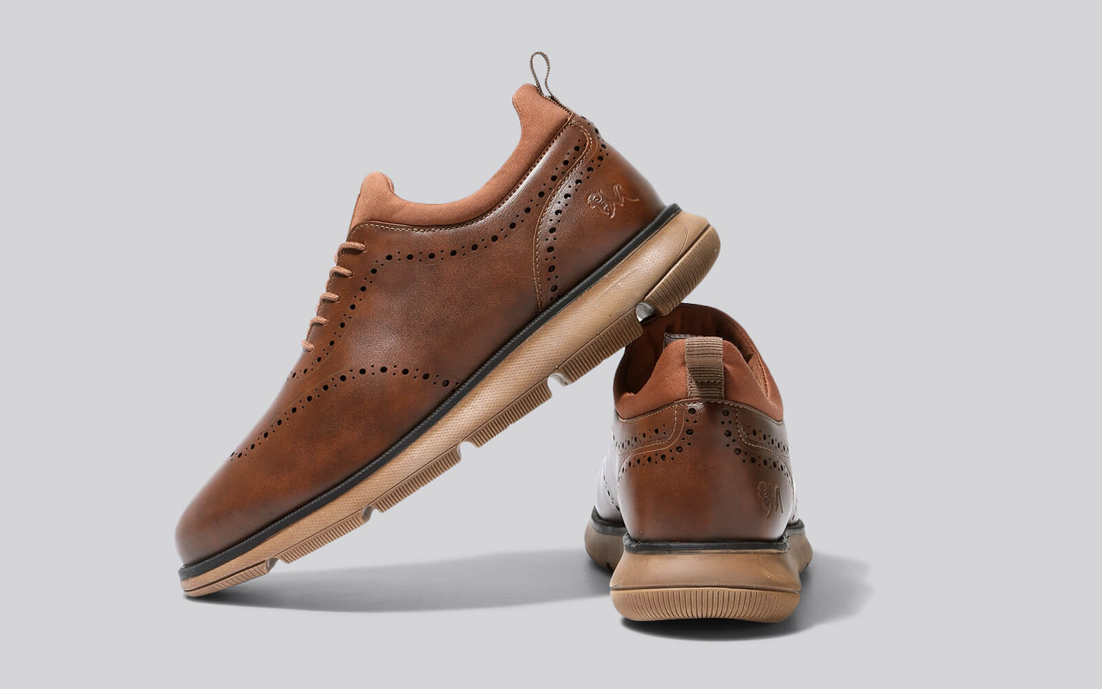 Neeman's Crossover Brogues : Tan - view 11