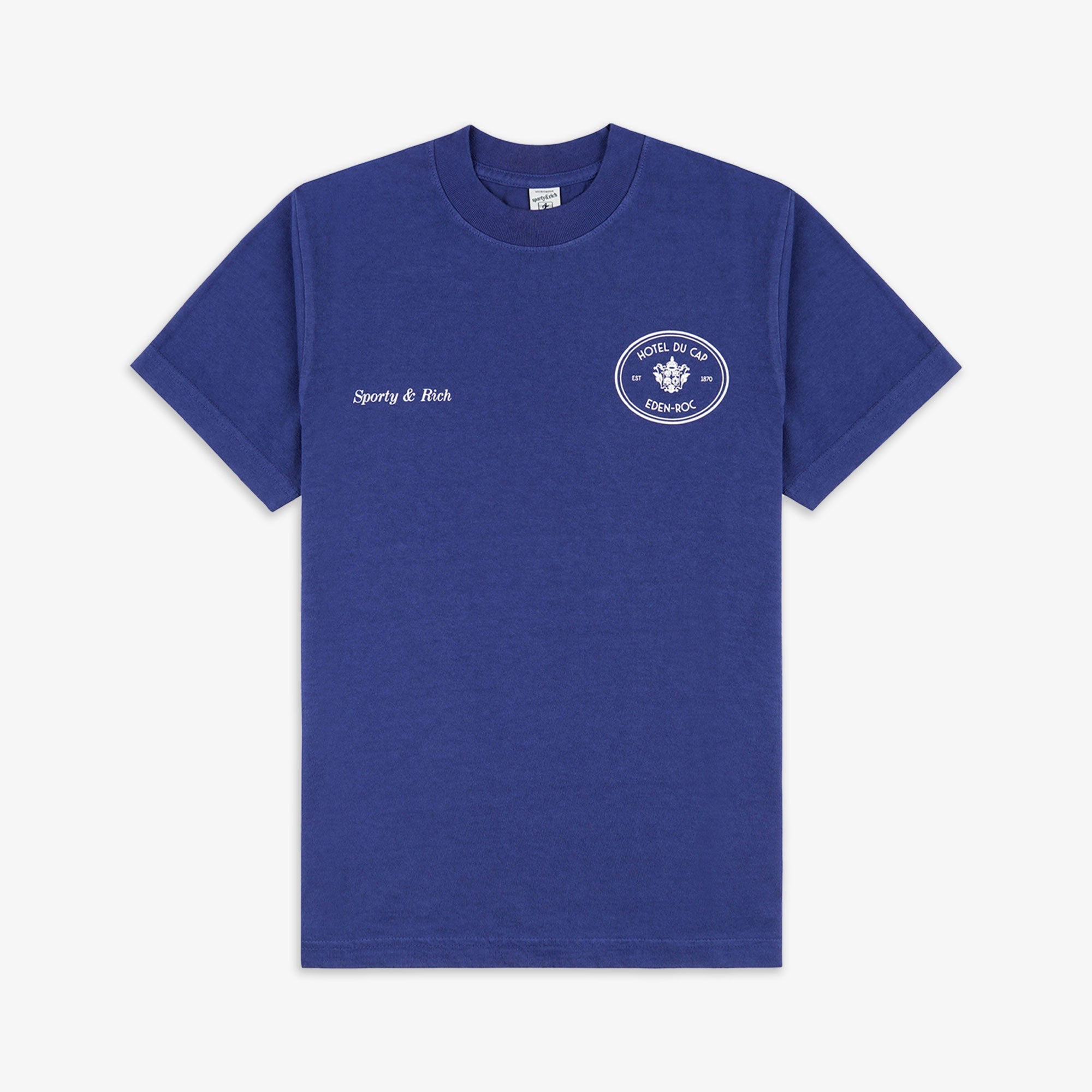 Sporty & Rich | Hotel Du Cap T-shirt { Indigo/white