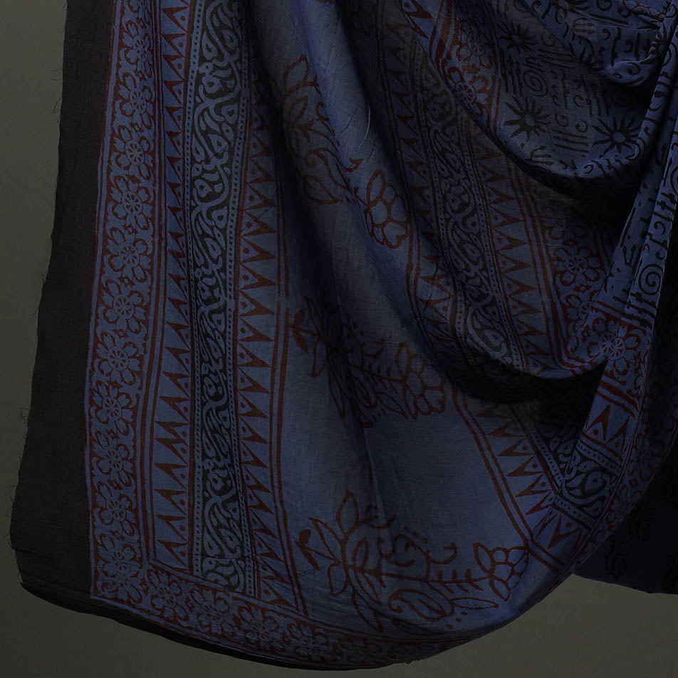 BAGH PRINTS BY YAKOOB KHATRI Blue - 3pc Natural Dyed Cotton Bagh Print Dress Material 05 - view 4