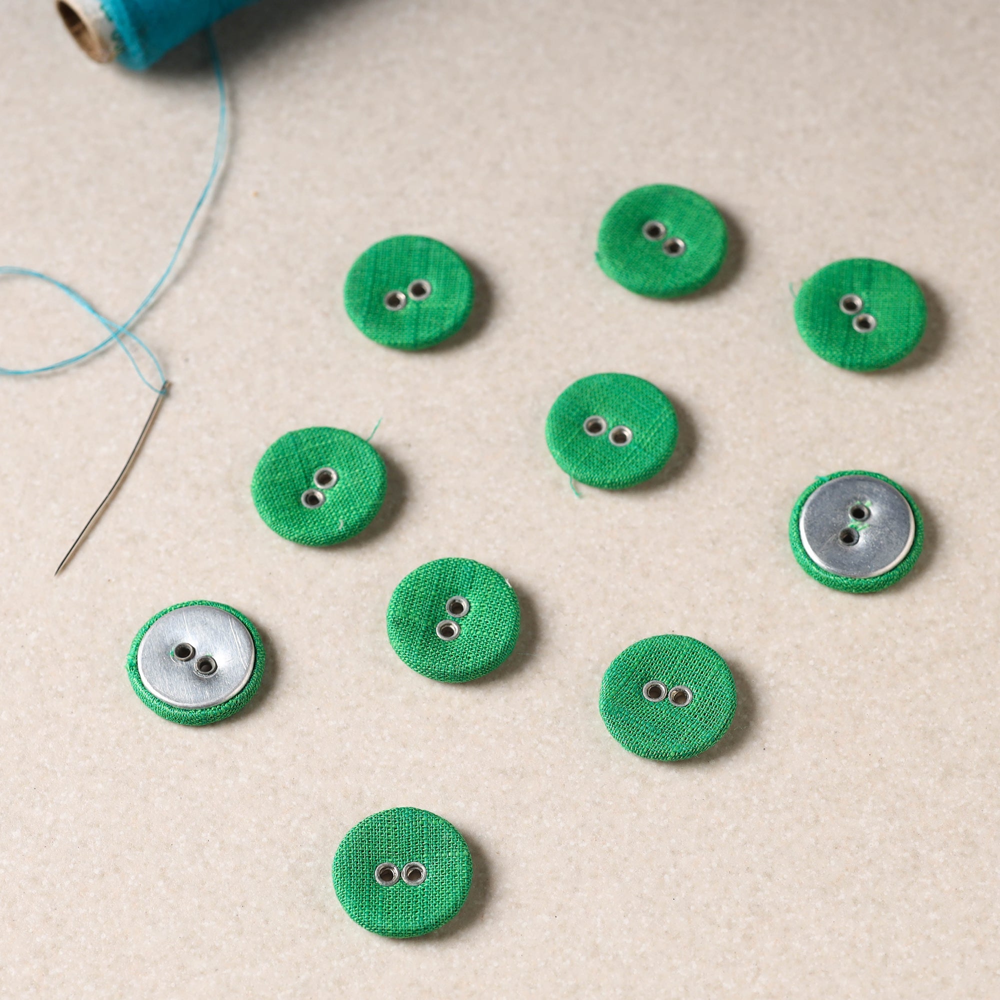 BUTTON BAAZ 1.5cm Buttonbaaz Handmade Button Medium (Set of 10) 54