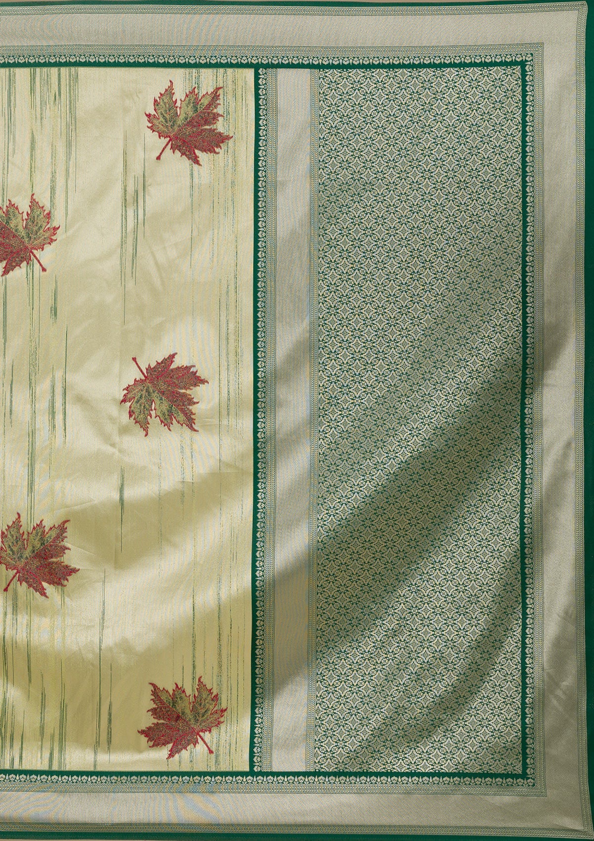 Koskii Beige Printed Soft Silk Saree – Women's - view 8