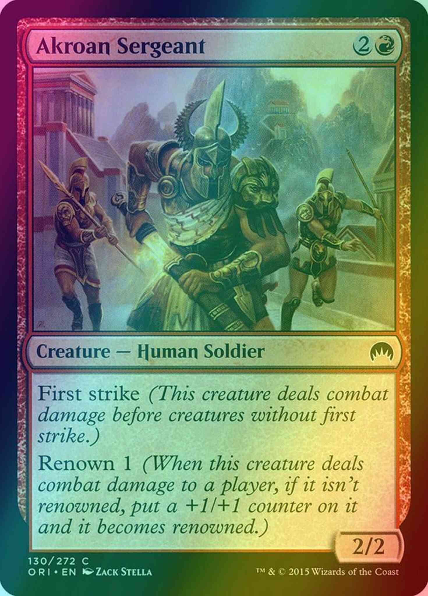 Sergeant 130 magic – Akroan Sergeant [130] [Magic Origins] [Foil]